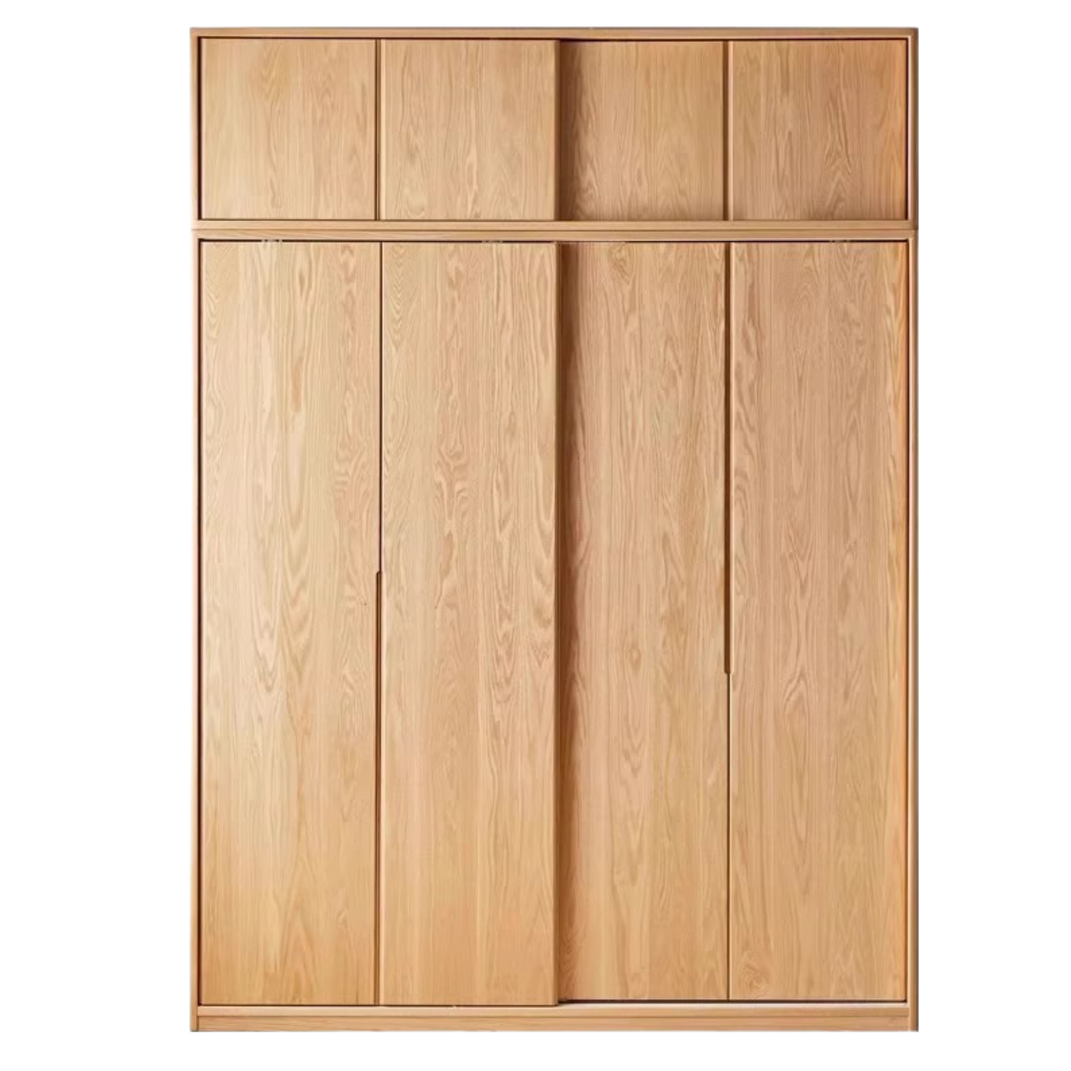 70.9x23.6x98.4 inch / 180x60x250 сm / Natural Wood Color / Sliding door wardrobe + top cabinet