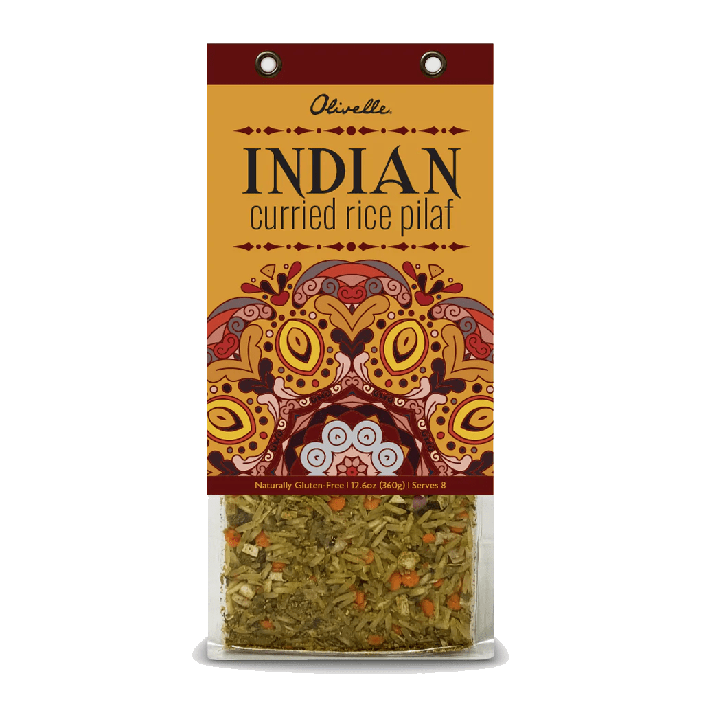 Olivelle Authentic Indian Curried Rice Pilaf Mix - Premium Basmati Rice with Exotic Spices - Perfect for Dinner Parties, Meal Prep & Quick Weeknight Meals