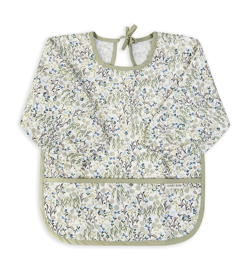 Avery Row Riverbank Sleeved Bib - Waterproof Baby Feeding Bib with Long Sleeves for Mess-Free Meals - Perfect for Toddlers, Infants & Kids at Home or Restaurant