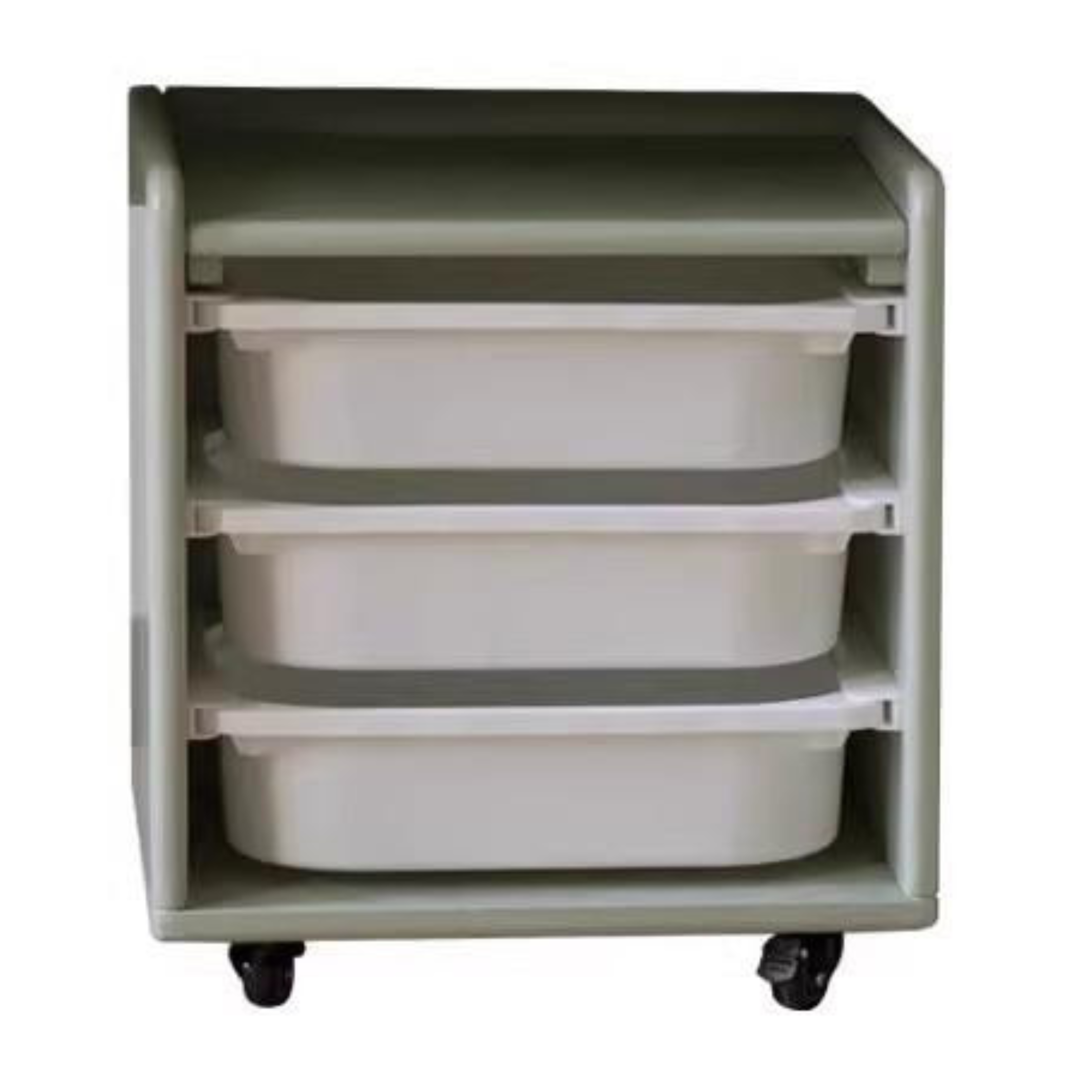 16.9x13.7x19.2 inch / 43x35x49 cm / Green color / Mobile storage cabinet