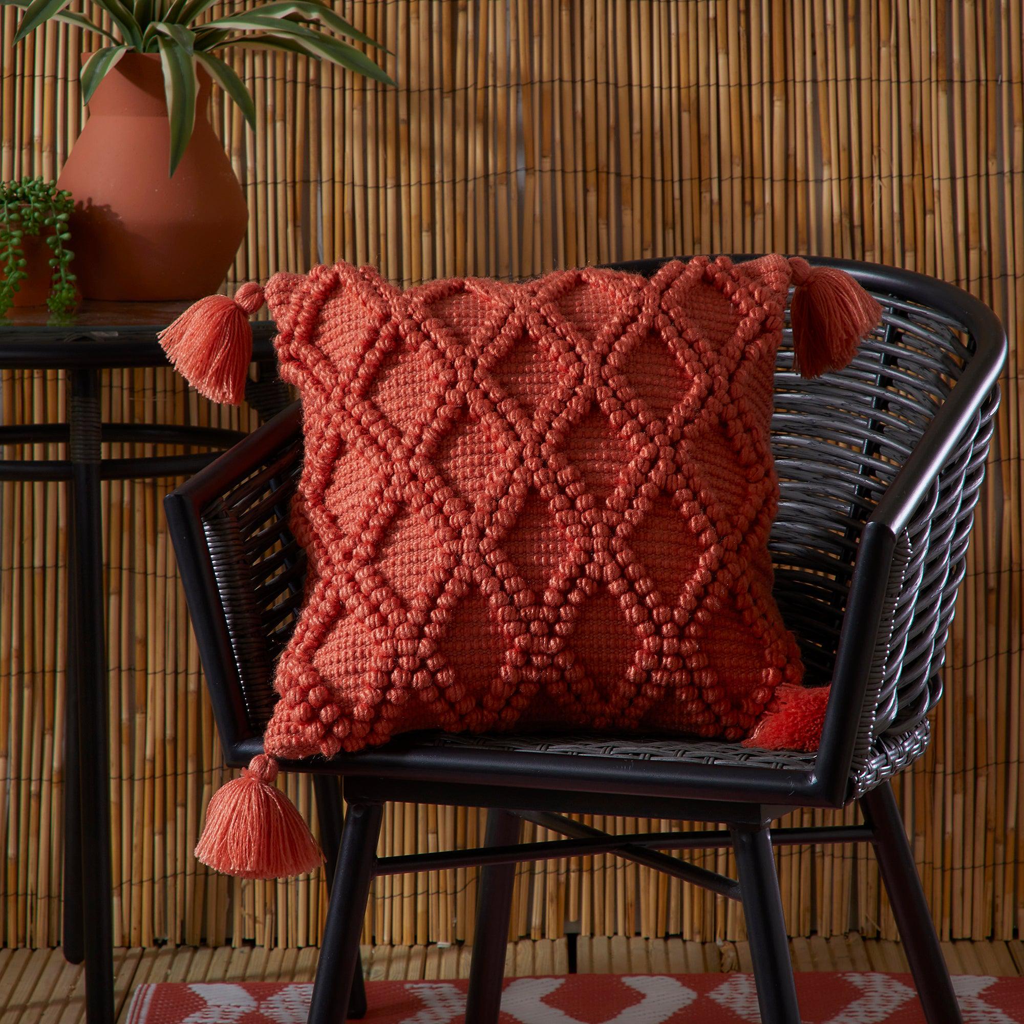 Drift Home Alda Outdoor Cushion - Waterproof & UV Resistant Patio Furniture Cushion in Terracotta - Perfect for Garden, Poolside, and Deck Lounge Chairs