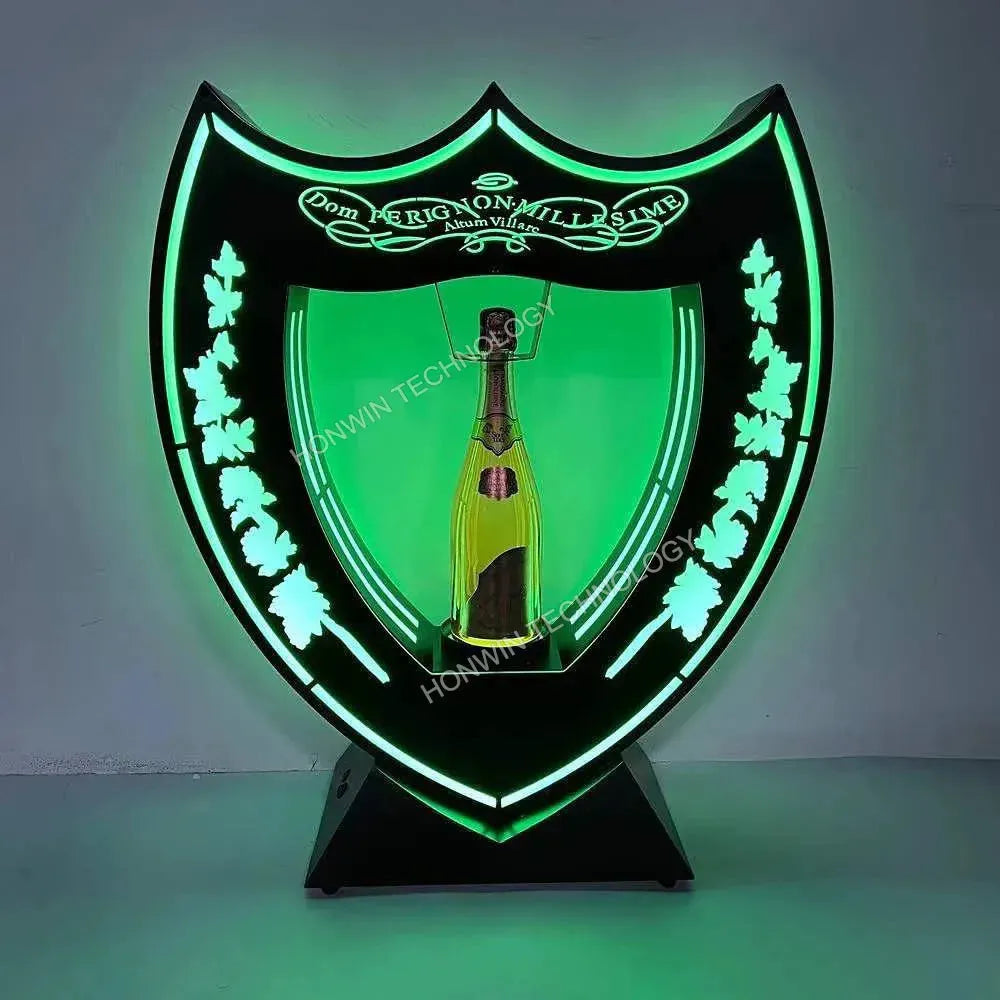 Rechargeable LED Champagne Bottle Display Case - 3 Bottle Capacity for Armand de Brignac & Ace of Spade - Perfect for Nightclubs, VIP Events & Luxury Gift Presentations