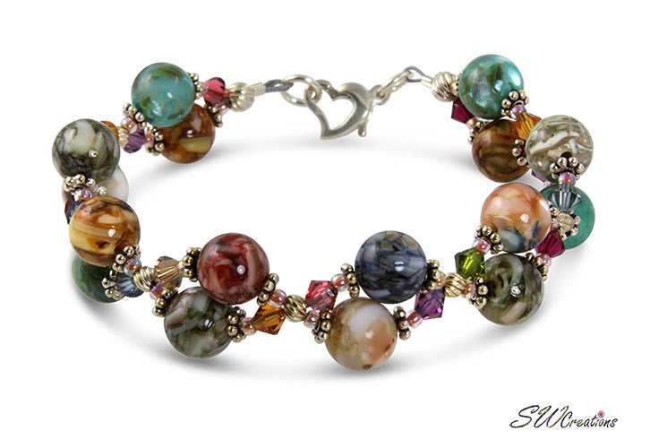Elegant Mother of Pearl Twist Beaded Bracelet for Women - Handmade Pearl Shell Jewelry - Perfect for Weddings, Parties & Everyday Wear