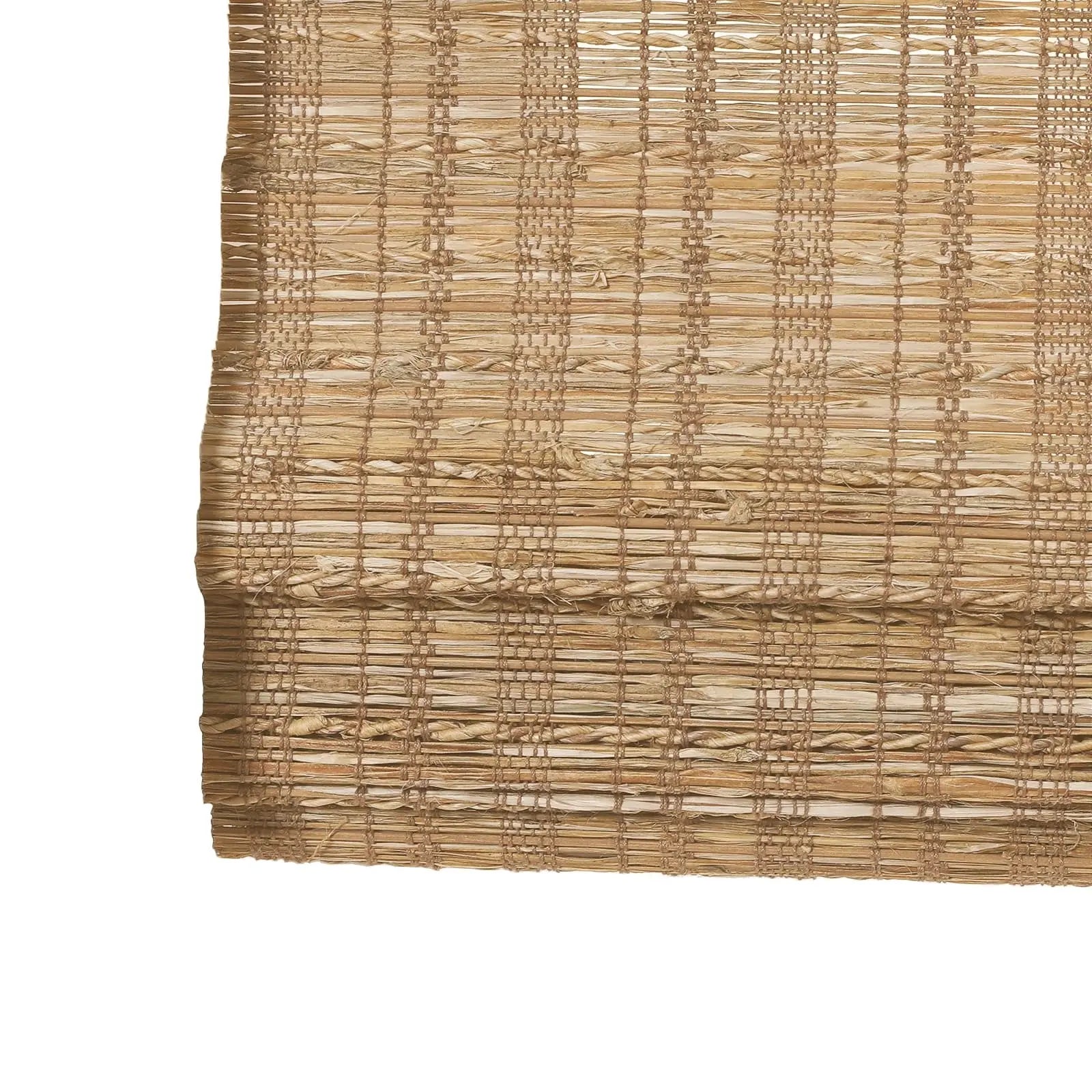 Natural Jute Bamboo Woven Window Shade - Cinnamon Brown | Eco-Friendly Room Darkening Shades for Living Room, Bedroom & Office