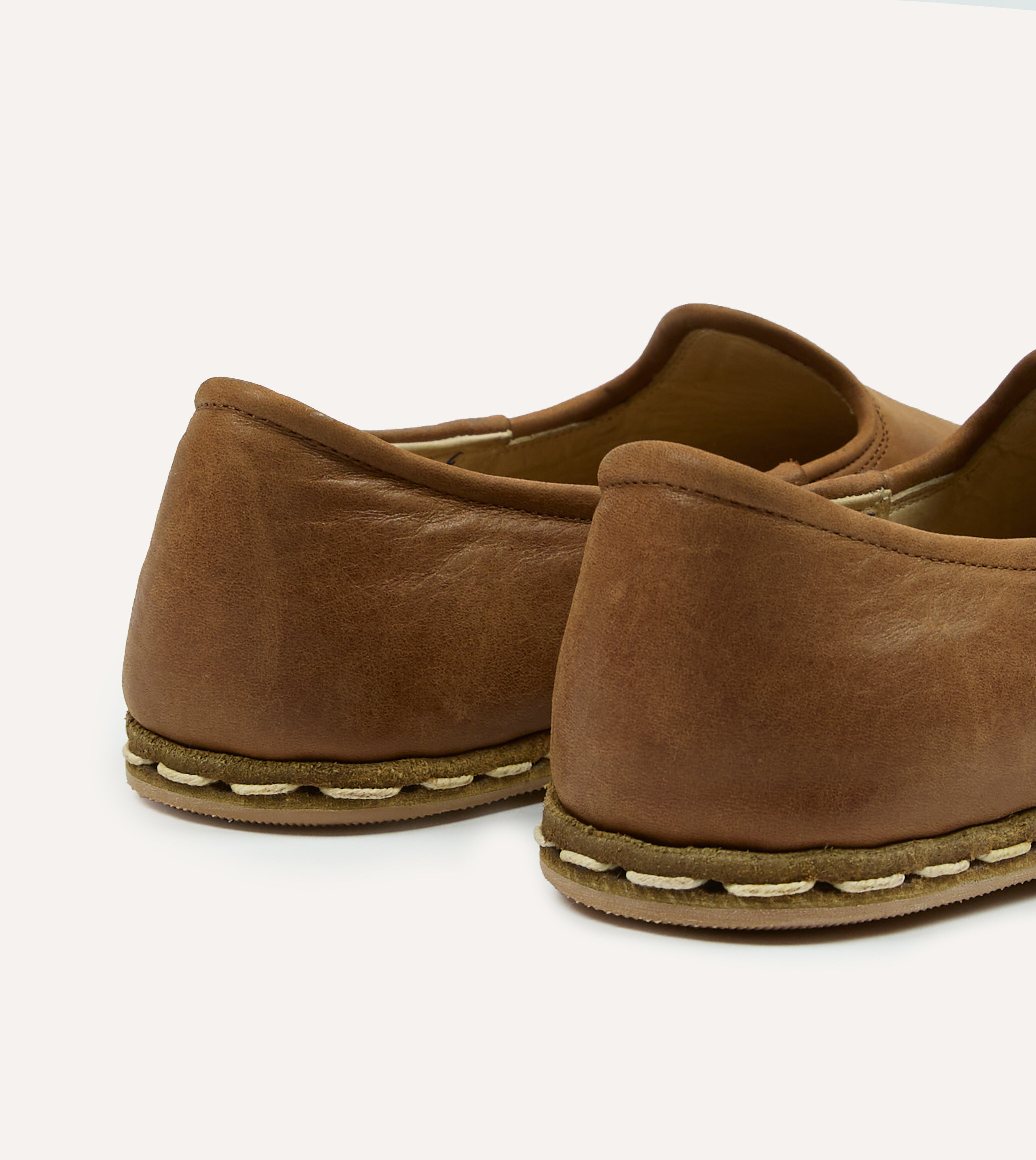 Sabah Fort Worth Brown Leather Shoes - Handmade Genuine Leather Loafers for Men & Women | Comfortable & Stylish for Casual Wear, Office, Travel & Everyday Use