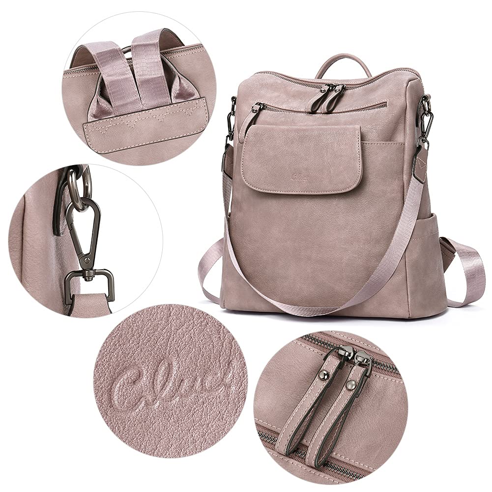 CLUCI Women's Leather Backpack Purse - Anti-Theft Travel Bag for Work & Commute