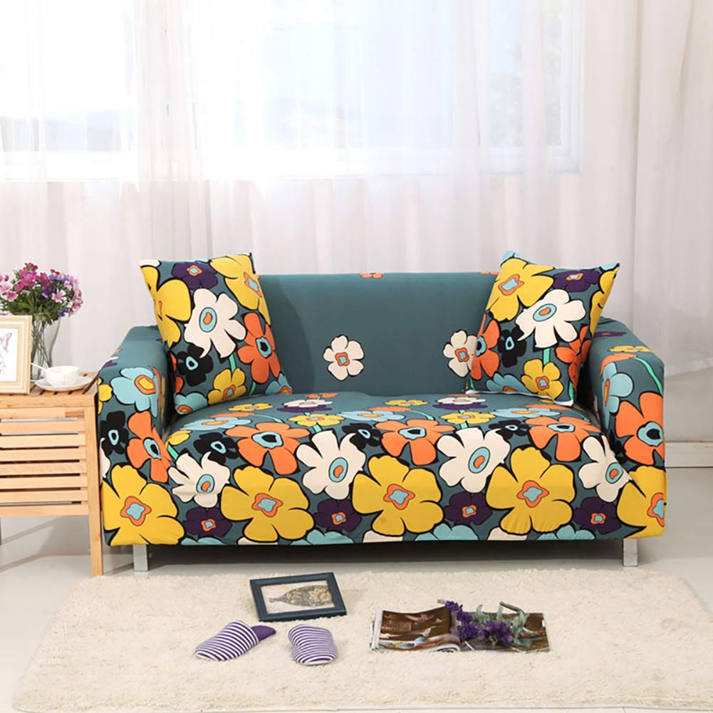 YOCASA Stretch Sofa Slipcover - Elastic Couch Cover for 1/2/3/4 Seater & L-Shaped Sectional Sofas - Furniture Protector (Fits 35-57 inch, 1 Seater) - Perfect for Living Room, Office & Pet-Friendly Homes