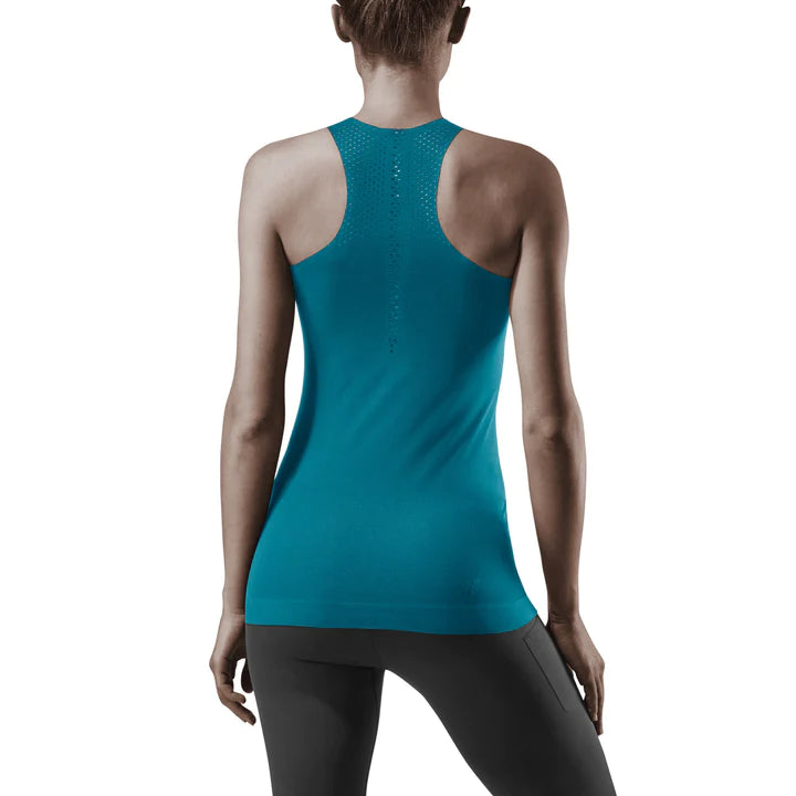 CEP Women's Ultralight Tank Top - Breathable Moisture-Wicking Workout Shirt for Running, Yoga & Gym | Petrol Blue Athletic Wear