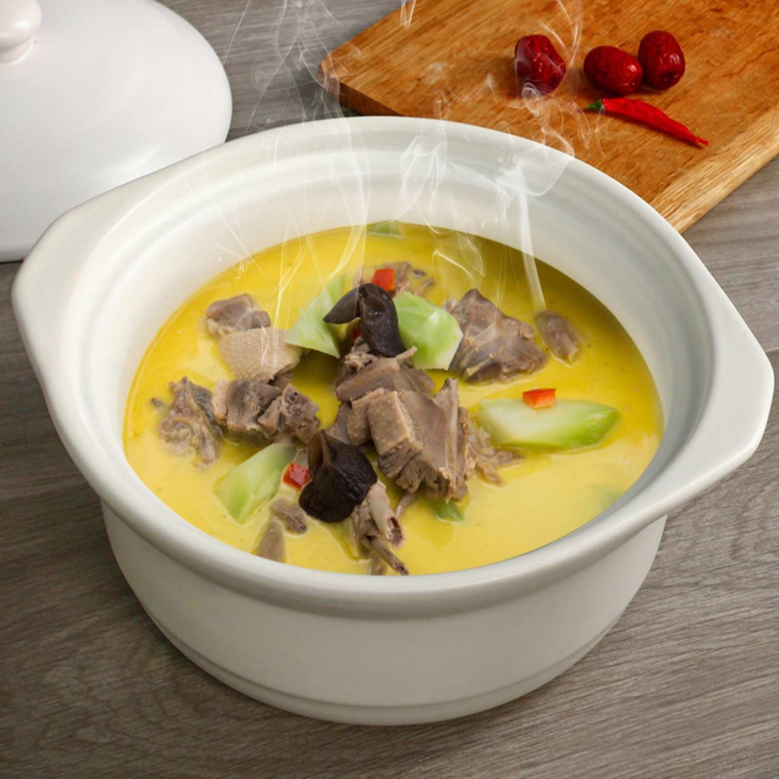 1.9-Quart Ceramic Cooking Pot with Lid - Clay Earthenware Casserole Stew Pot for Stovetop & Oven - Traditional Chinese Stockpot for Soups, Stews & Braising - Perfect for Slow Cooking & Serving Dishes