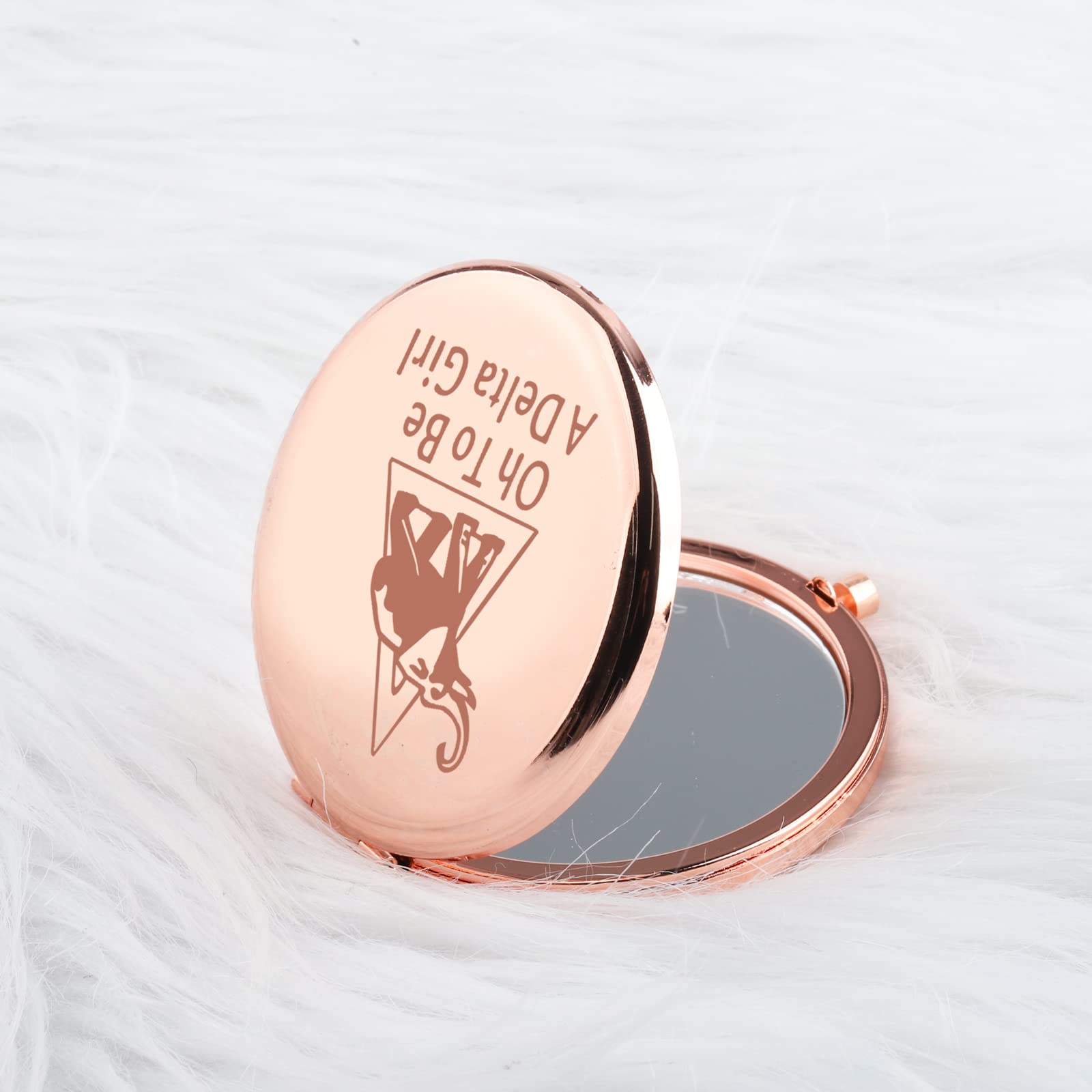 Delta Elephant Sorority Makeup Mirror - Perfect Greek Sister Gift for Travel & Touch-ups