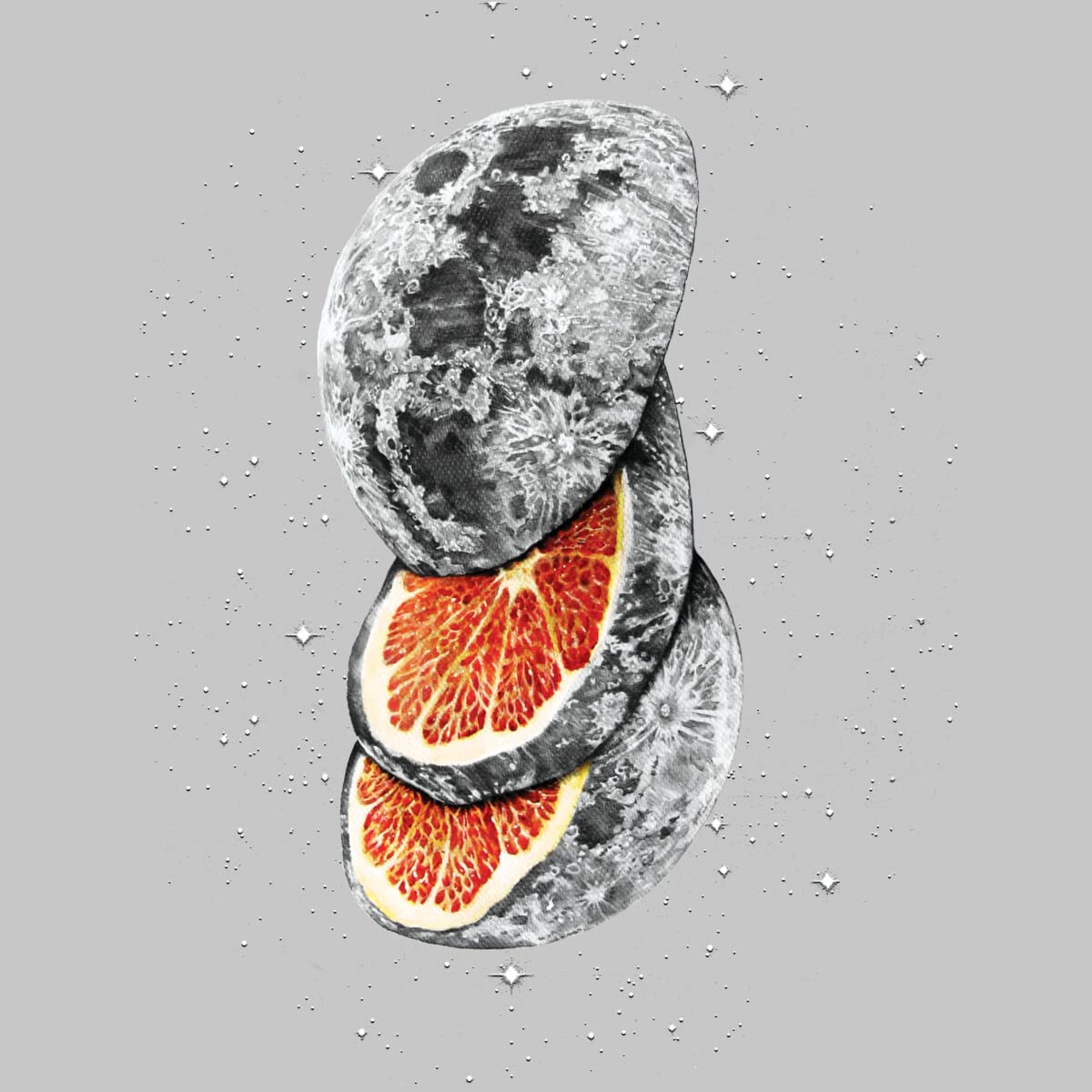 Design By Humans Men's Lunar Fruit Graphic T-Shirt by JPOrmiston - Soft Cotton Tee for Casual Wear & Street Style