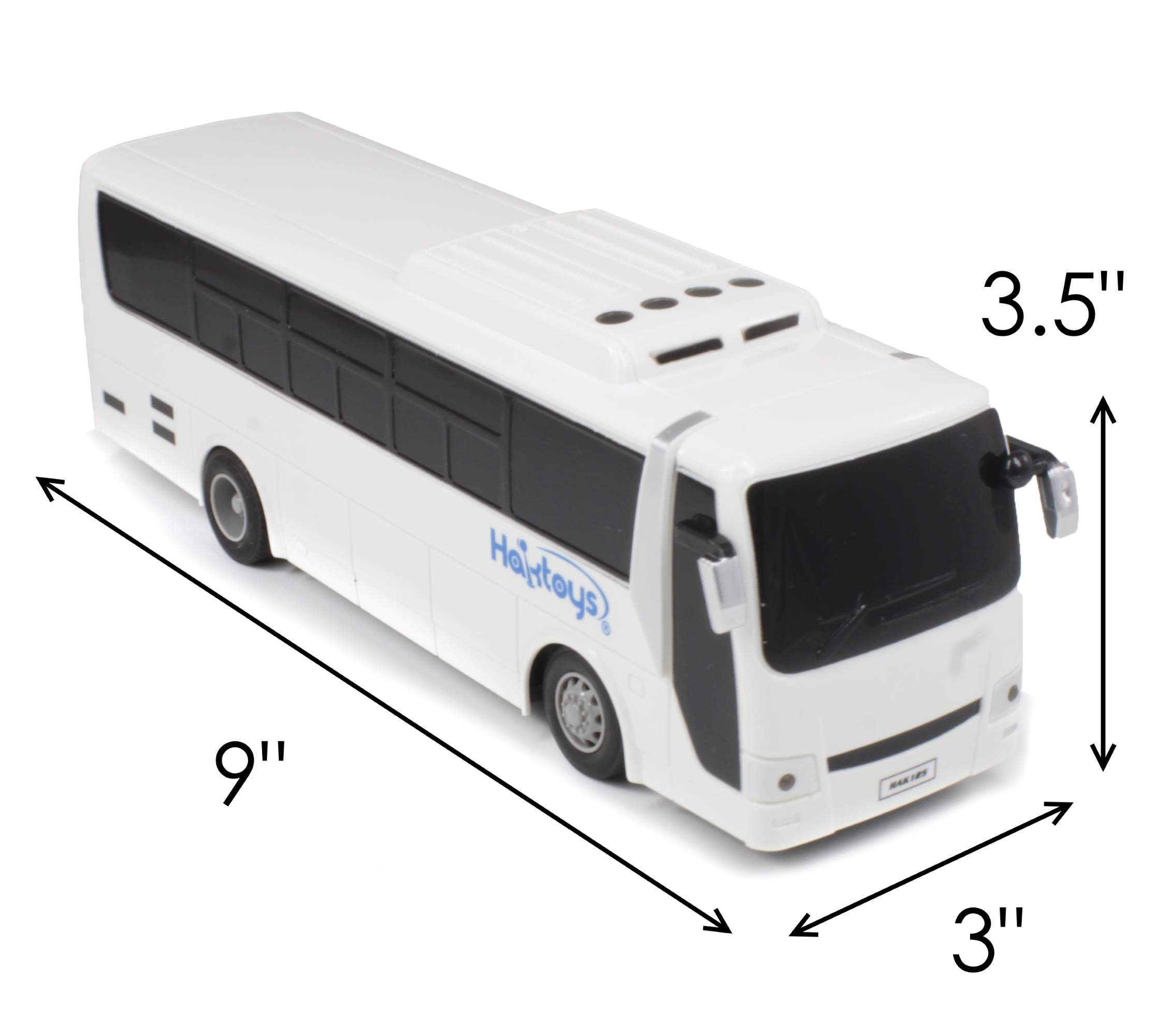 Haktoys RC Remote Control Bus - High Speed Radio Control Toy Vehicle with LED Headlights & Taillights | Perfect Gift for Kids, Boys & Girls | Indoor & Outdoor Play, Birthday Party, Christmas Present