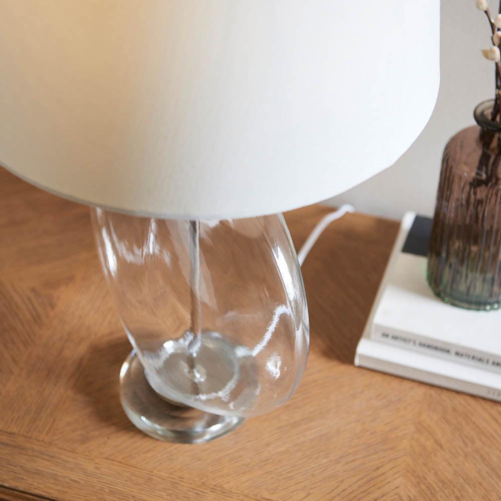 Endon Gideon 1 Light Polished Nickel Table Lamp - Modern Bedside Lighting for Bedroom, Living Room & Office Decor