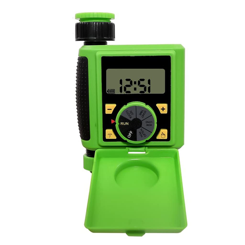 Automatic Electronic Water Timer with Solenoid Valve - LCD Screen Garden Irrigation Controller System for Efficient Lawn & Plant Watering - Perfect for Sprinklers, Drip Systems & Greenhouses