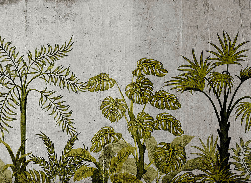 Designwalls 2 Jungle Concrete Wallpaper - Premium Peel and Stick Removable Wallpaper for Home Decor, Bedroom, Living Room, Nursery | Easy to Install & Eco-Friendly