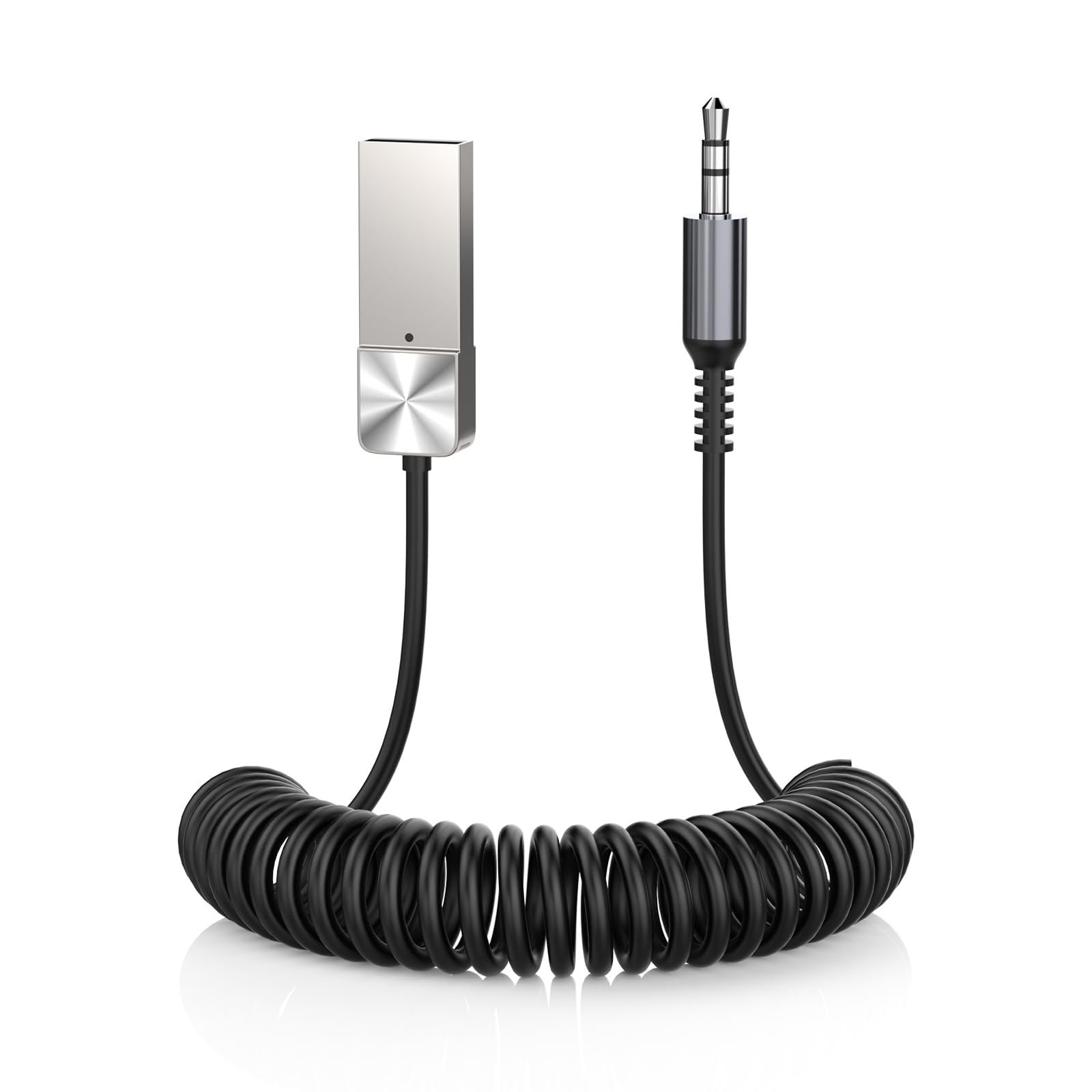 Bluetooth 5.3 Car Adapter with Built-in Mic - USB & 3.5mm Aux Audio Receiver for Hands-Free Calling - Plug & Play Wireless Bluetooth Transmitter - Works with Car Speakers & Home Stereo Systems - Perfect for Road Trips & Home Entertainment