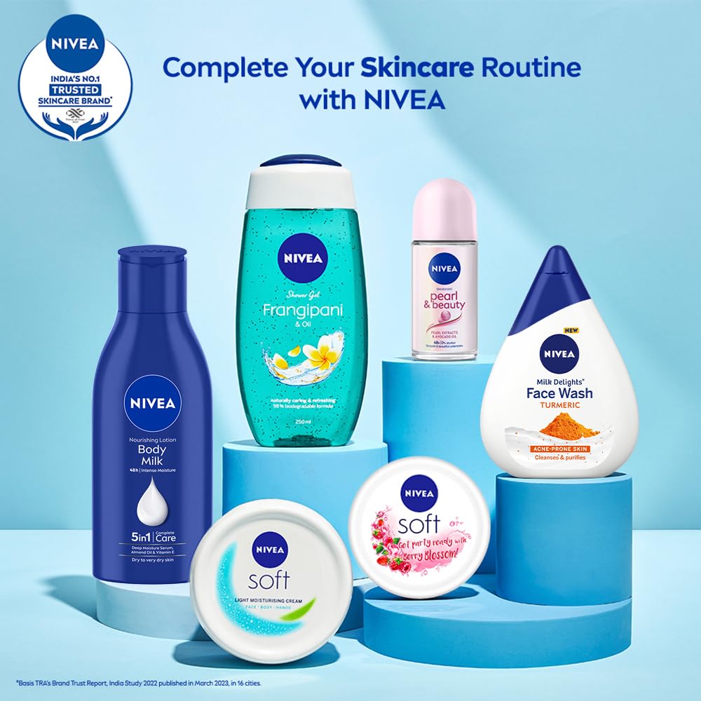 NIVEA Milk Delights Turmeric Face Wash 100ml - Hydrating & Antibacterial with Milk & Turmeric Extract | pH Balanced for All Skin Types | Reduces 99.9% Acne-Causing Bacteria | Perfect for Daily Cleansing & Acne-Prone Skin Care Routine