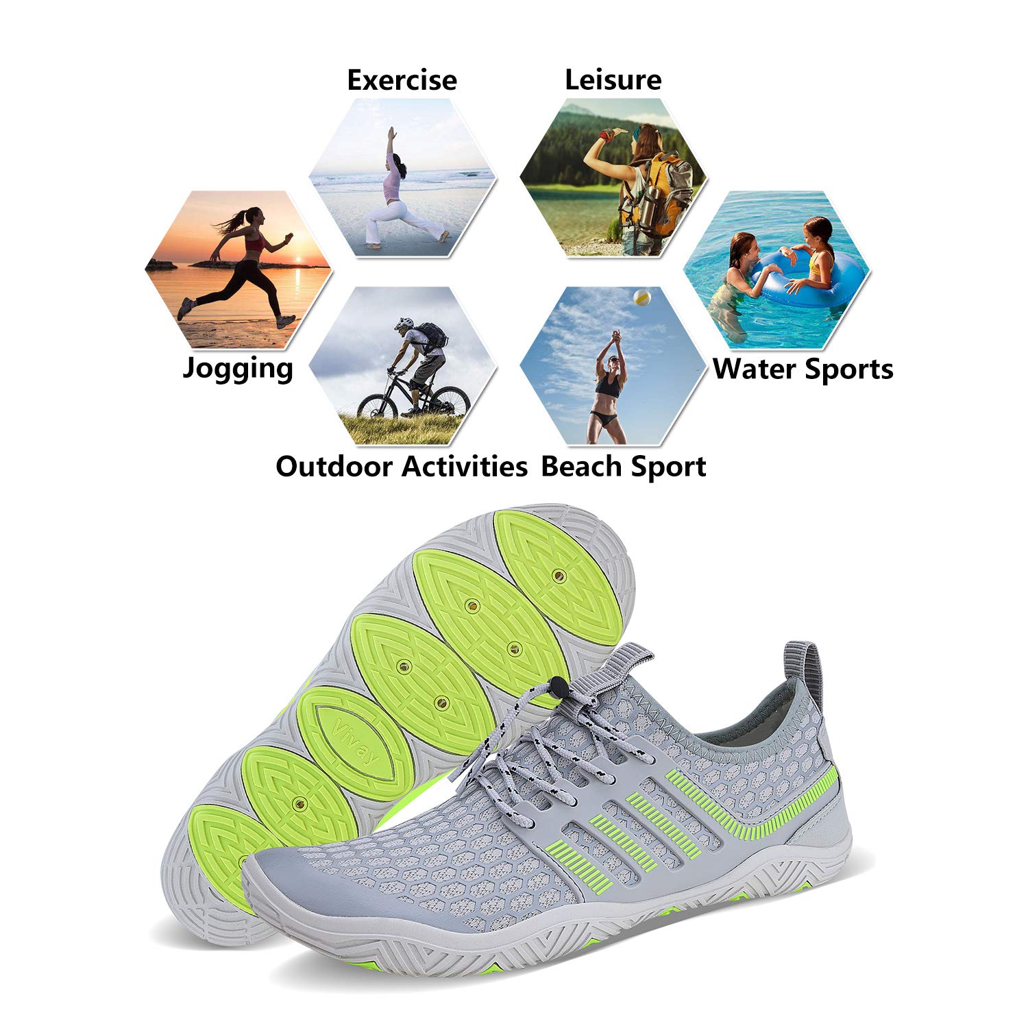Best Water Shoes for Men & Women - Quick Dry Barefoot Aqua Socks for Swimming, Surfing, Beach, Pool, Yoga & Outdoor Activities - Lightweight Sports Shoes for Water Sports & Travel