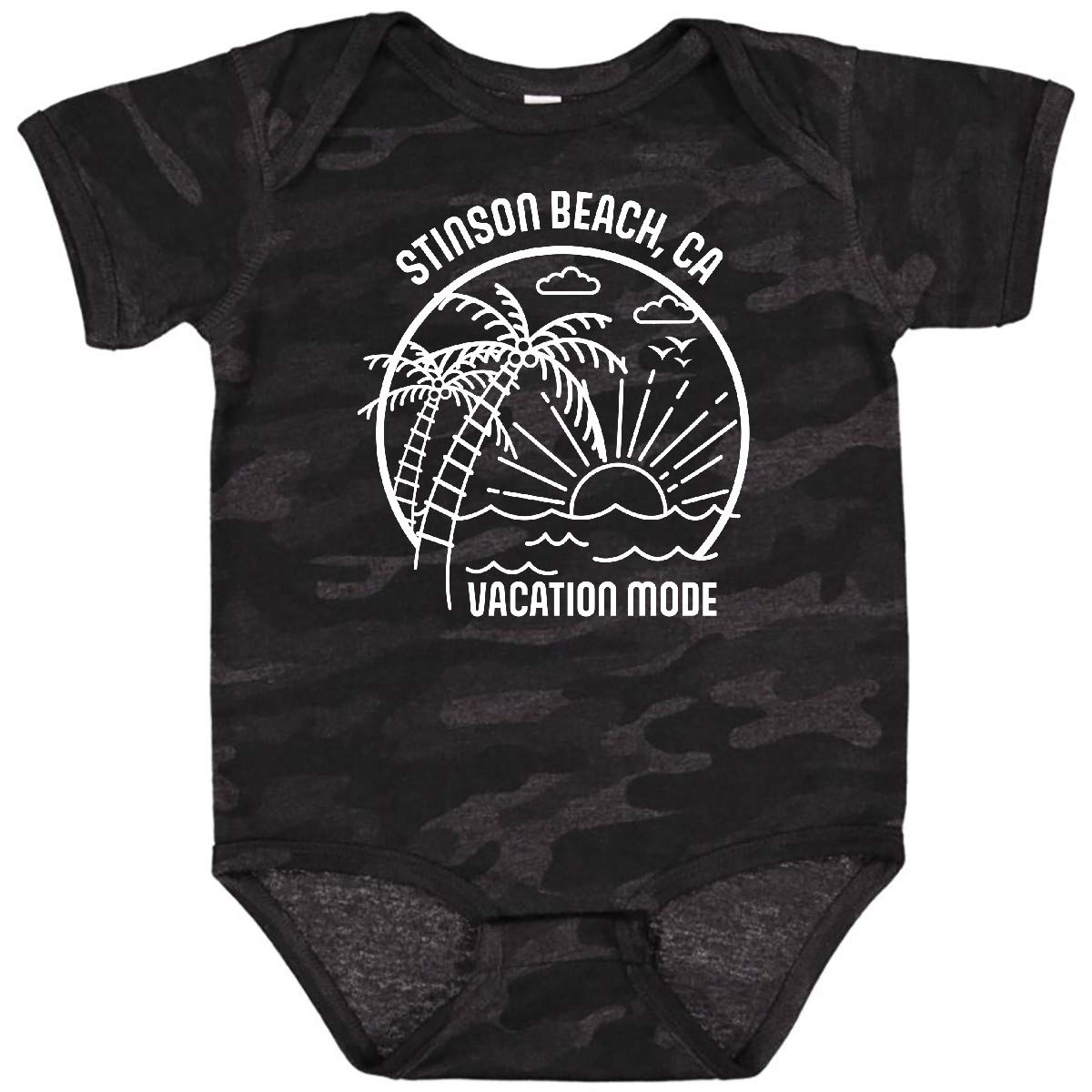 Inktastic Summer Vacation Mode Stinson Beach California Baby Bodysuit - Cute Infant Onesie for Beach Trips & Family Vacations