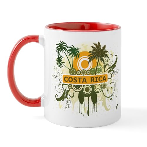 White/Red Inside - Palm Tree Costa Rica Mug