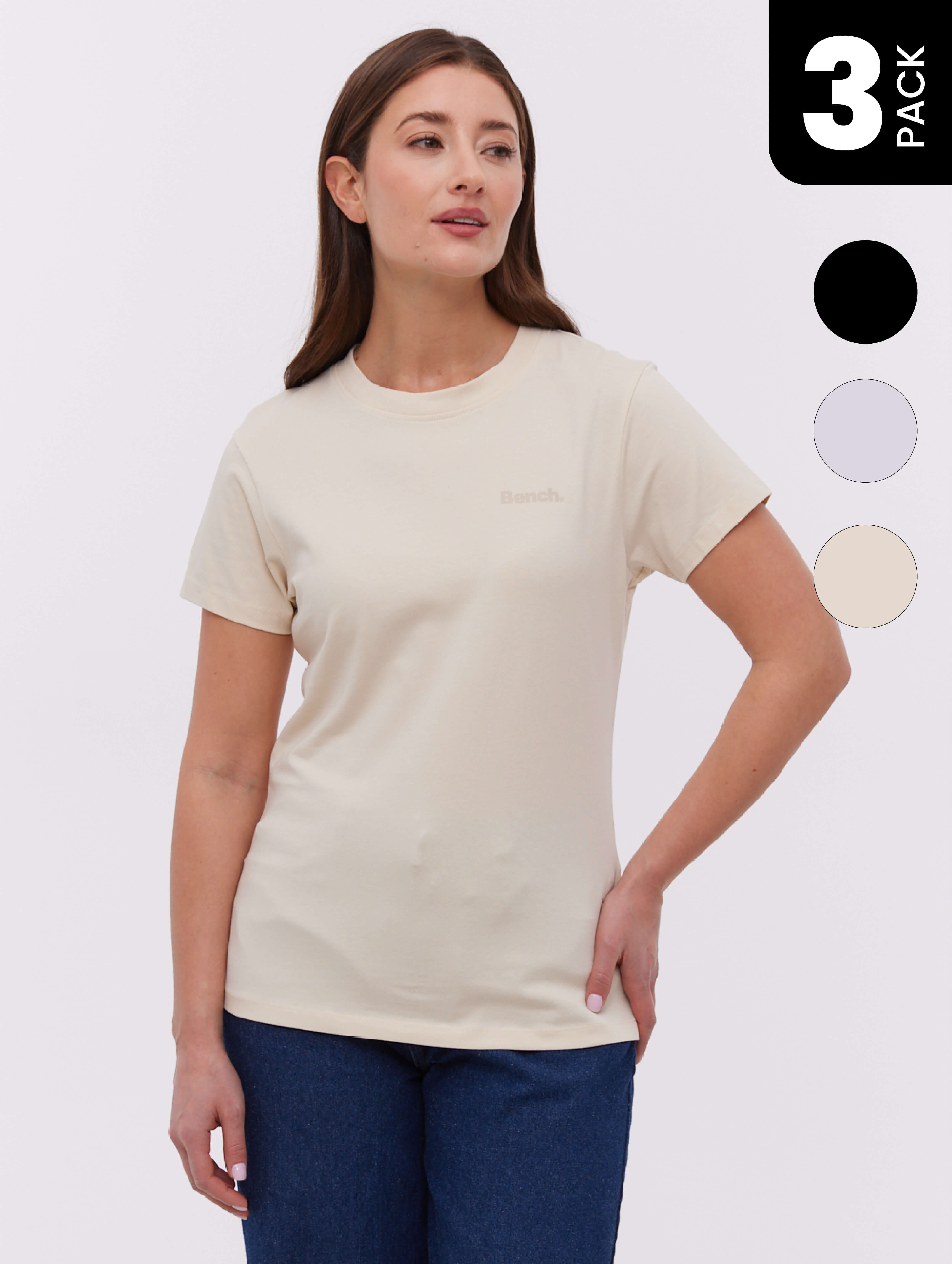 Kammy Emblem Cotton T-Shirts 3 Pack - Soft Casual Short Sleeve Tees for Men & Women | Perfect for Everyday Wear, Gym, and Outfits