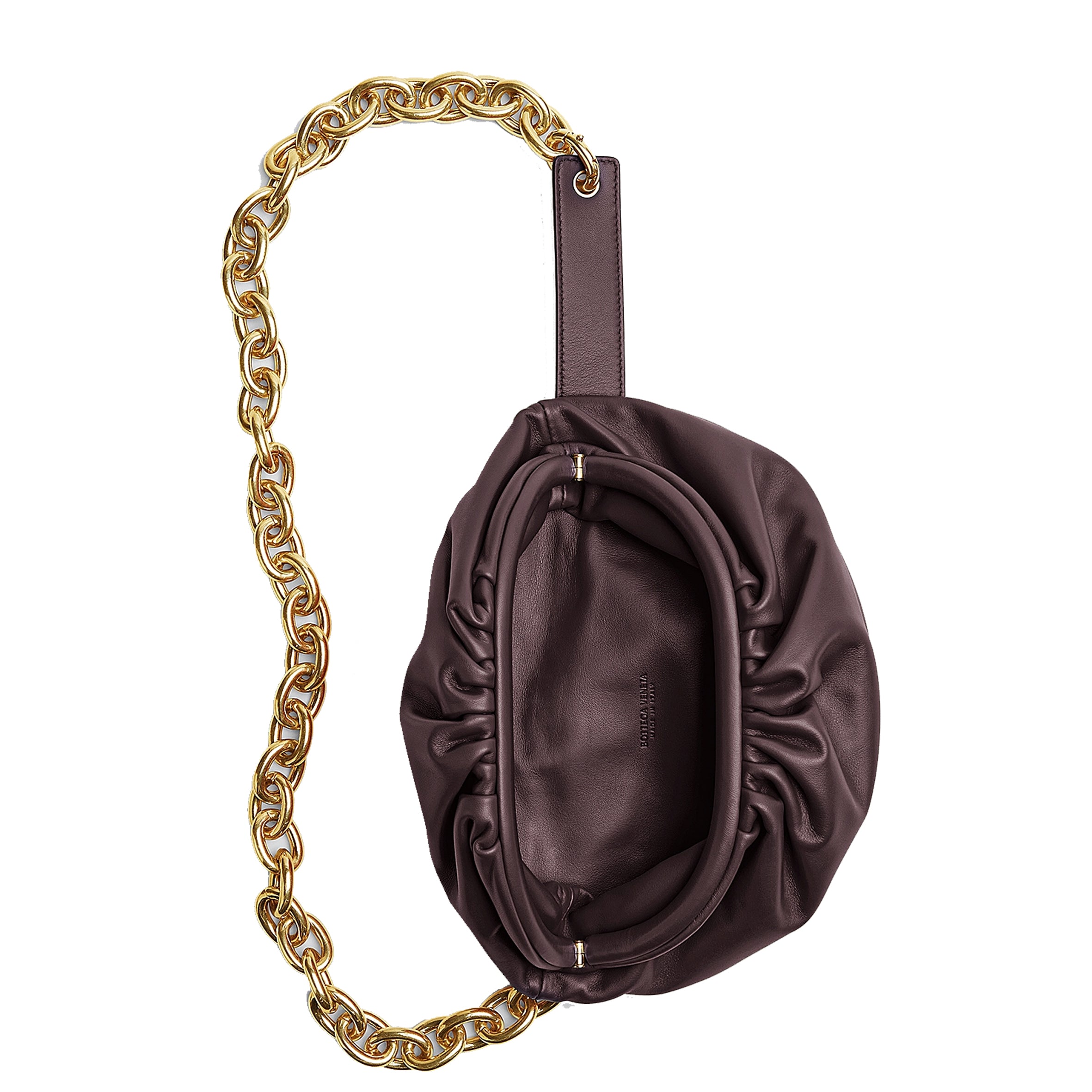 Trendy Mini Pouch Chain Belt Bag for Women - Stylish Grape & Gold Crossbody Purse, Perfect for Concerts, Travel & Everyday Use