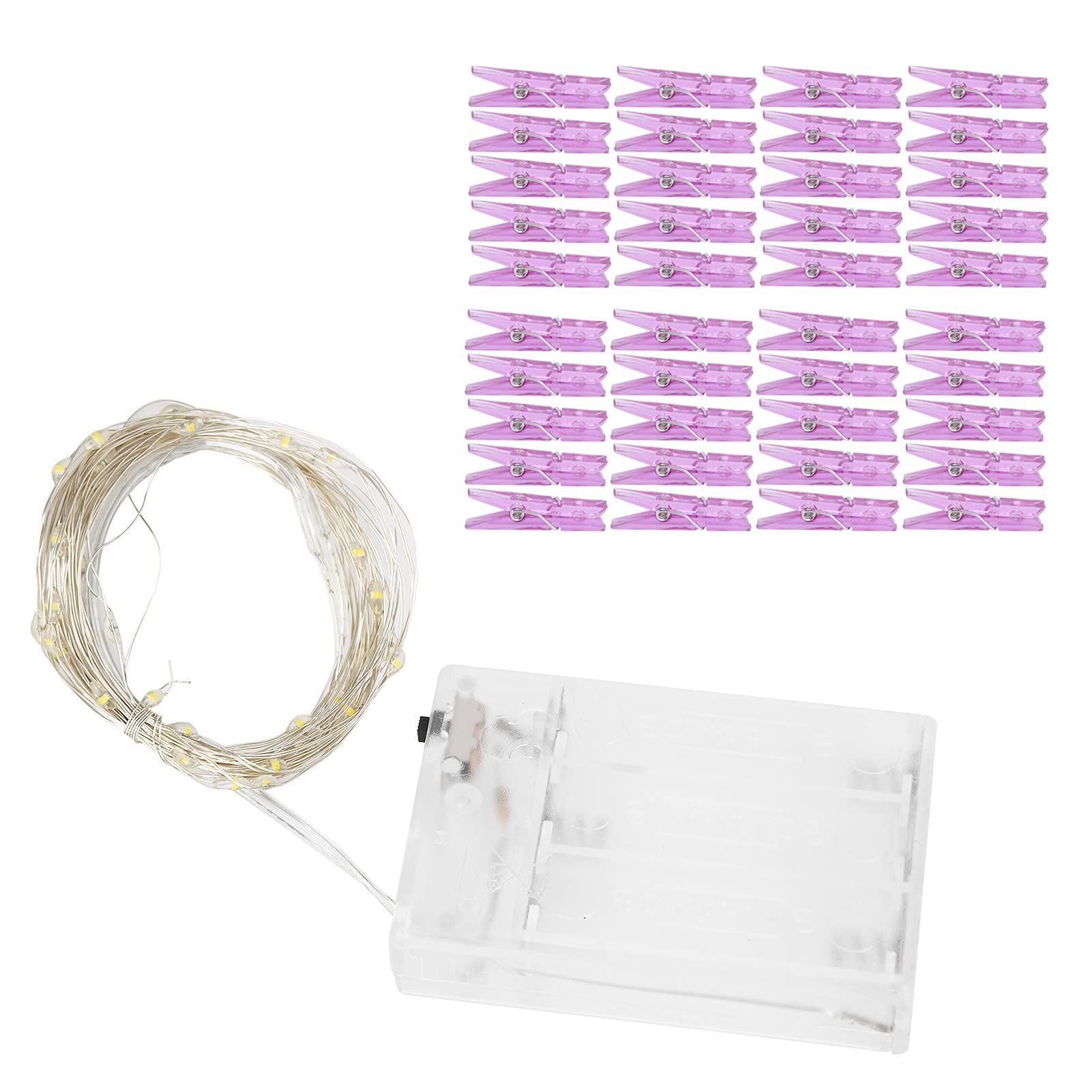 Energy-Saving Low Voltage String Lights with Photo Clips - Indoor/Outdoor Decorative Lighting for Bedroom, Wedding, Party & Garden Decor