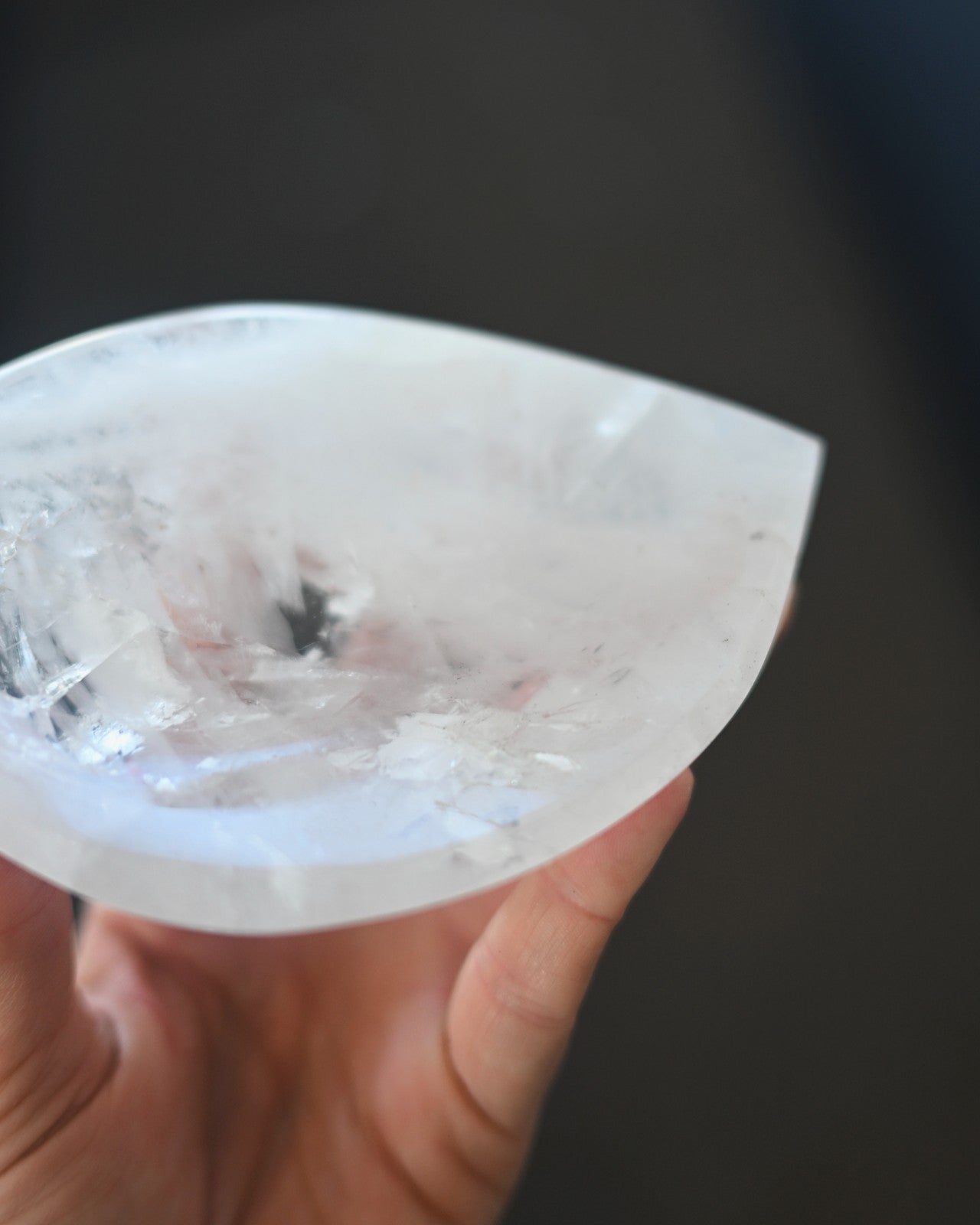 Clear Quartz Crystal Bowl - Natural Healing Stone for Meditation, Chakra Balancing & Home Decor | Perfect for Yoga, Reiki & Spiritual Practices