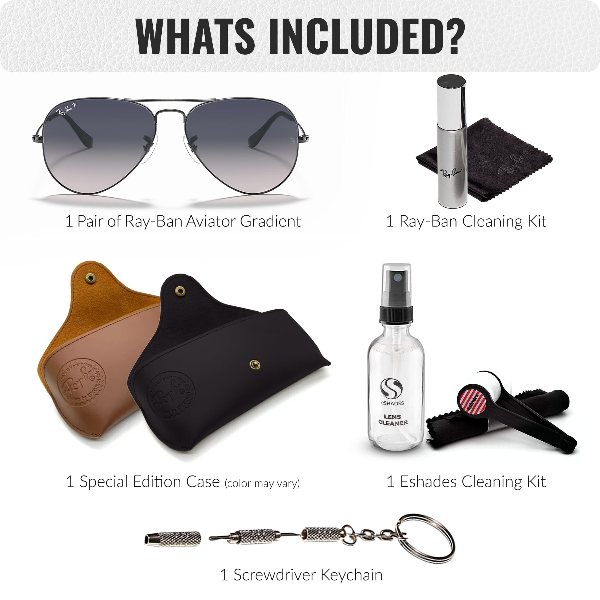 Ray-Ban RB3025 Classic Gradient Aviator Sunglasses with Eyewear Kit - Adjustable Nose Pads & UV Protection - Retro Style for Men & Women - Perfect for Driving, Travel, and Outdoor Activities