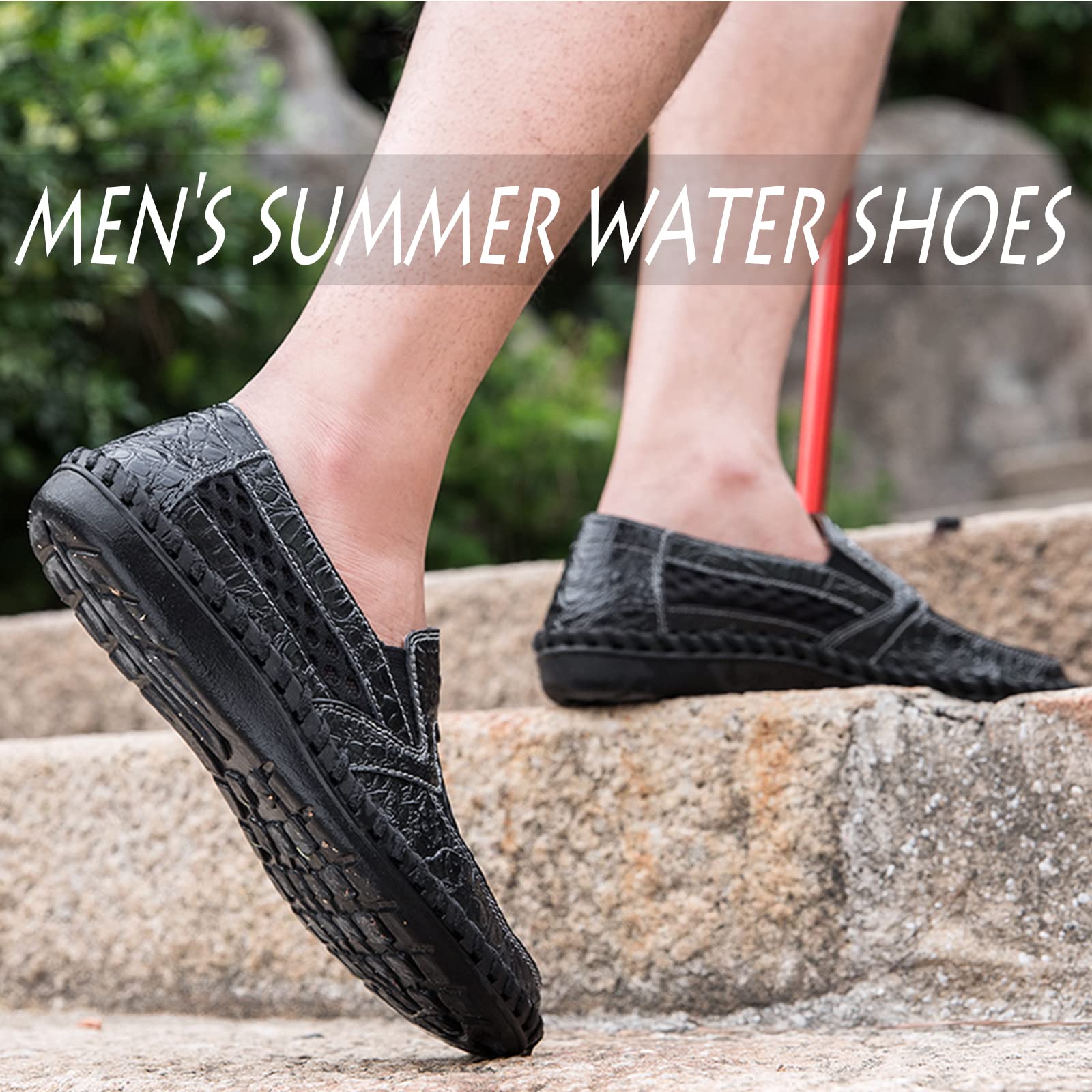 Men's Poseidon Slip-On Loafers - Waterproof Casual Walking Shoes for Men - Lightweight & Comfortable Beach, Pool & Travel Shoes for Outdoor Activities
