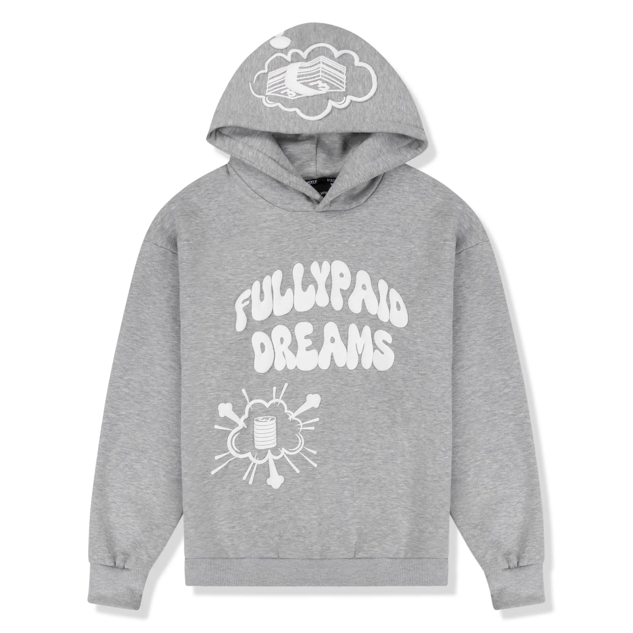 Fully Paid Dreams Light Grey White Hoodie - Soft & Comfortable Pullover Sweatshirt for Men & Women | Perfect for Casual Wear, Street Style & Loungewear