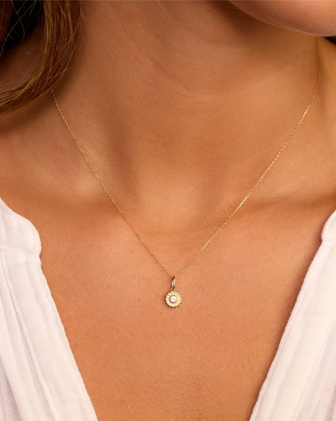 Sun Birthstone Charm - Genuine Gemstone Jewelry for Zodiac & Astrology Gifts | Perfect for Necklaces, Bracelets & Personalized Jewelry