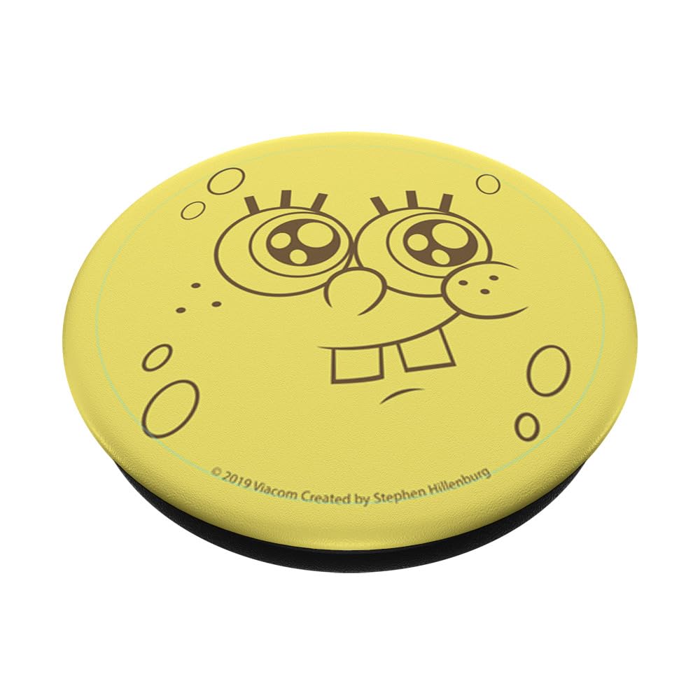 SpongeBob SquarePants Phone Grip with Googly Eyes - PopSockets PopGrip for iPhone & Android - Fun Cartoon Phone Accessory for Fans, Kids & Teens - Perfect for Selfies, Gaming & Daily Use