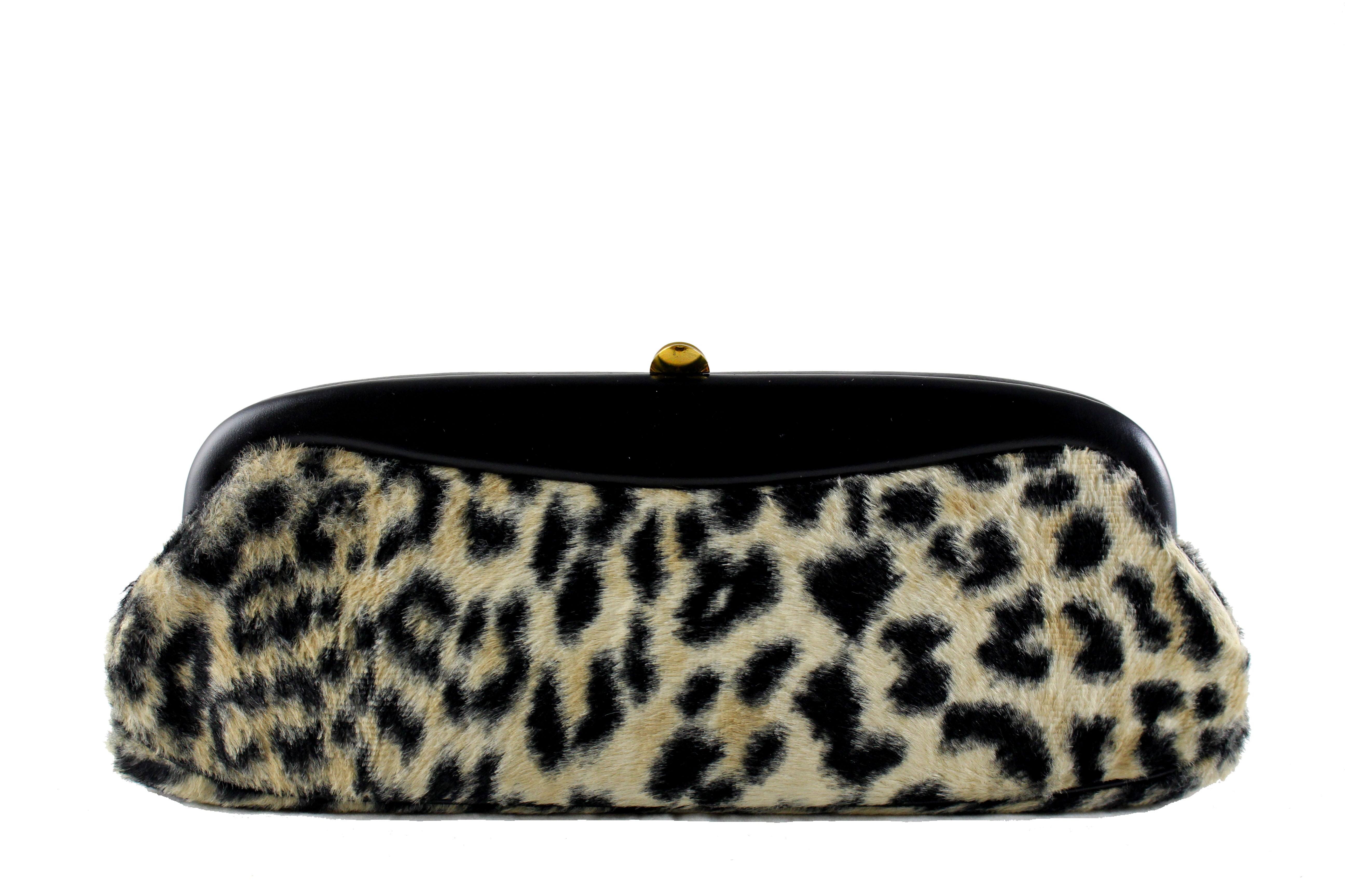 MORRIS MOSKOWITZ Genuine Leather Leopard Print Clutch Purse for Women - Fashion Evening Bag for Parties, Dinner Dates & Special Occasions