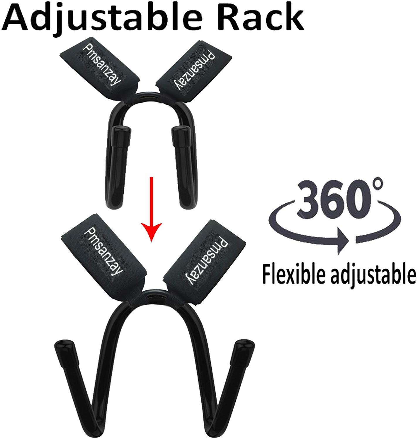 Pmsanzay Skateboard Holder - Universal Backpack Hook for Longboard & E-Skate - Adjustable Straps for Commuting & Travel