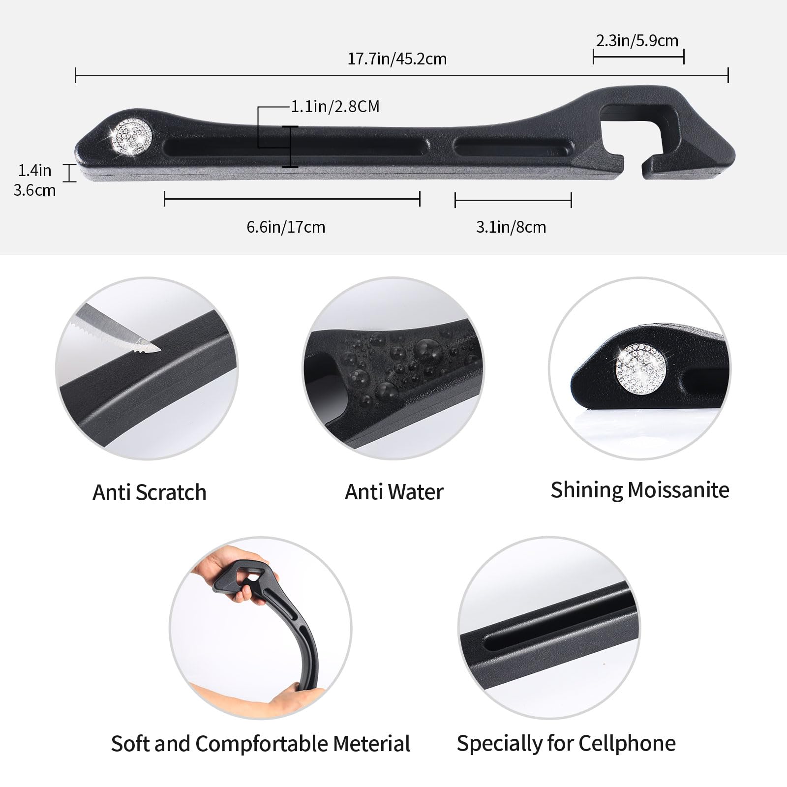 2PCS Black Car Seat Gap Filler Organizer - Prevent Phone & Keys from Falling, Essential Car Accessories for Storage & Organization - Perfect for Sedans, SUVs and Trucks