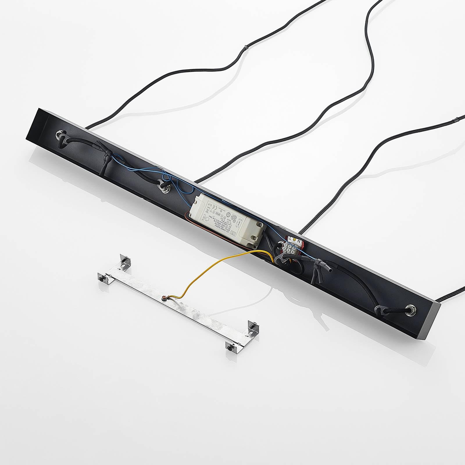Arcchio Kammeron Modern Black Metal Pendant Lamp - 4 Lights with Bulb Included | Hanging Ceiling Light for Living Room & Dining Room Decor