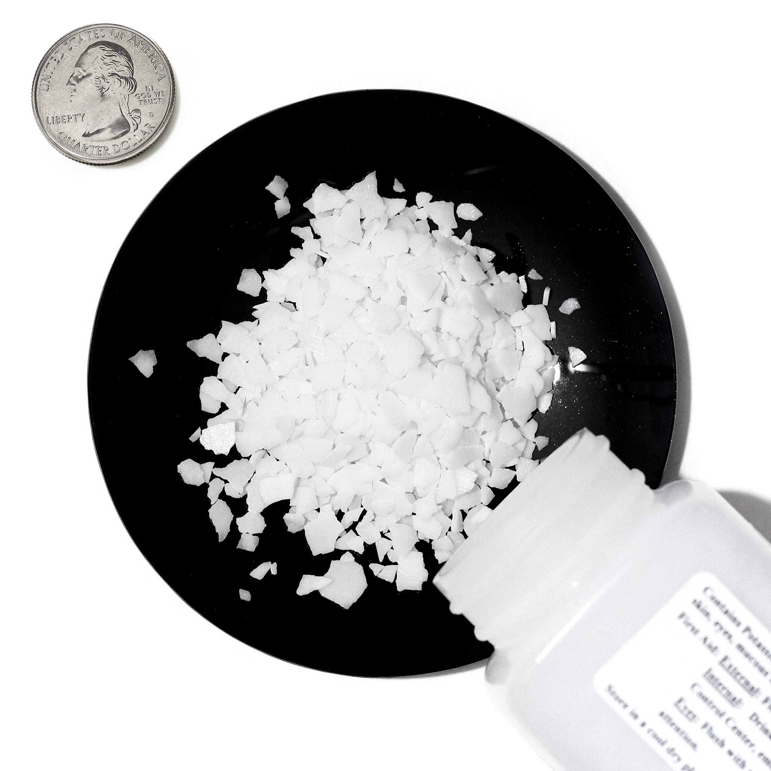 **99% Pure Food Grade Potassium Hydroxide Flakes - 3.8 Pounds (6 Bottles) for Soap Making, Biodiesel & Cleaning**