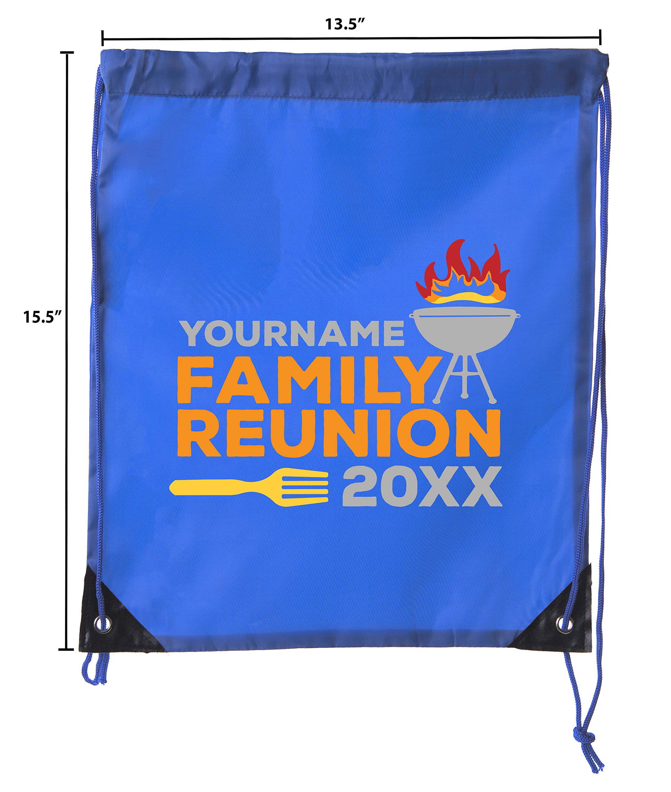 Personalized Flame on Grill Gift Bags with Custom Name & Date - Perfect for Family Reunion Party Favors, BBQ Events & Outdoor Gatherings