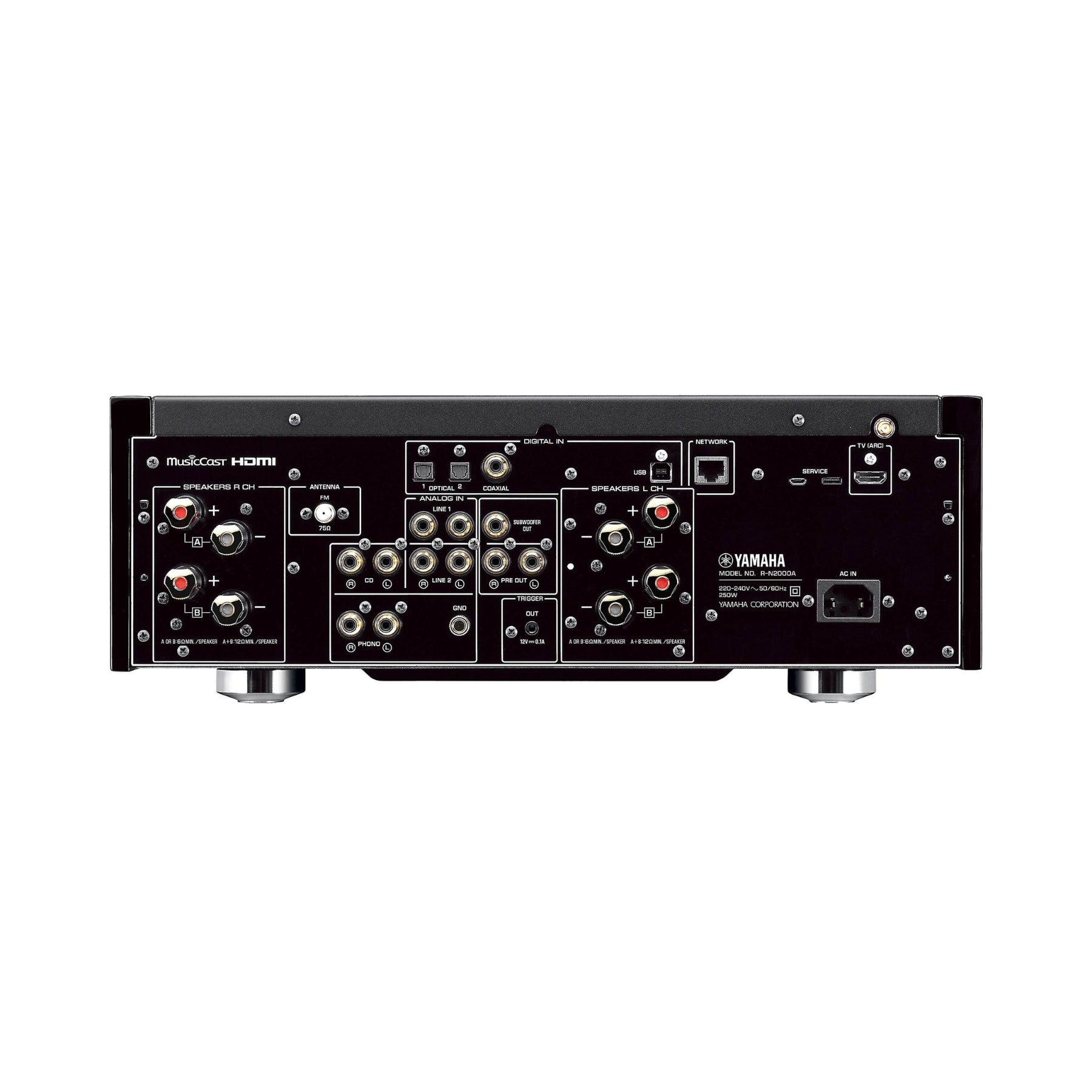 Yamaha R-N2000A Hi-Fi Network Stereo Receiver with Bluetooth, Wi-Fi & Streaming - Perfect for Home Theater & Music Listening