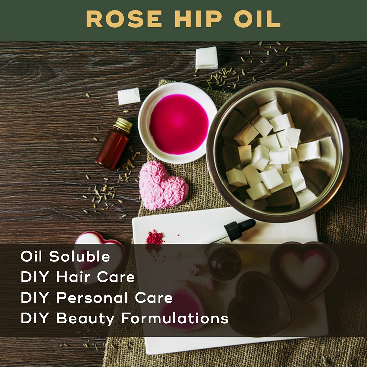 BRM Herbals Rose Hip Oil - 25ml for Hair Growth & Skin Care | Organic Facial Serum, DIY Beauty Products, Soap & Cosmetic Making | Perfect for Dry Skin, Anti-Aging & Hair Treatment