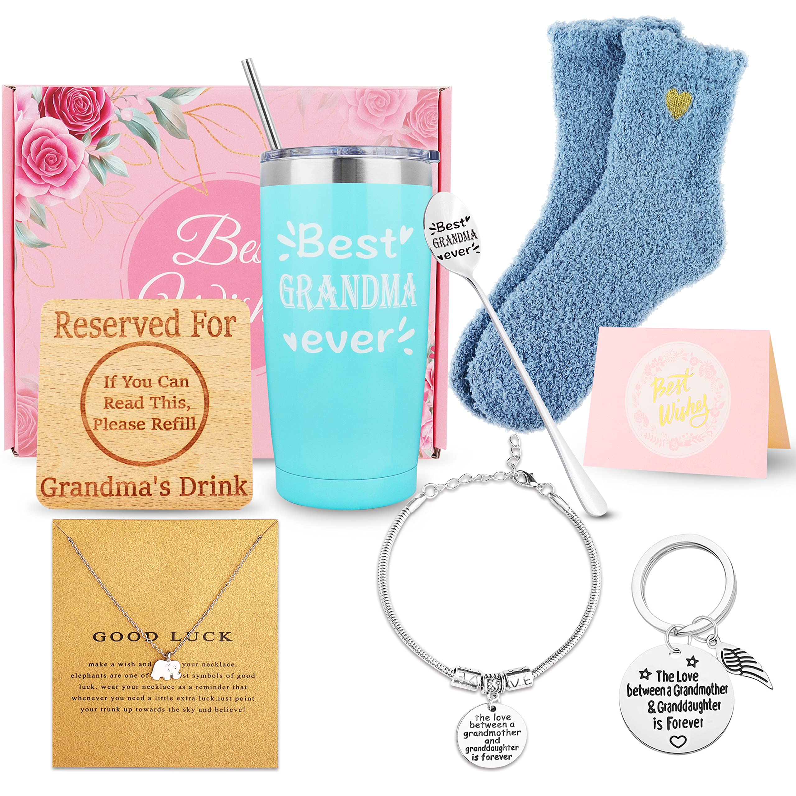 Valporia Heartwarming Gift Set for Grandma - Thoughtful Birthday, Mother's Day & Christmas Presents from Granddaughter - Unique Keepsake Box with Personalized Touches - Perfect for Special Occasions & Cherished Memories