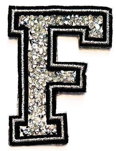 Silver Crystal Letter F