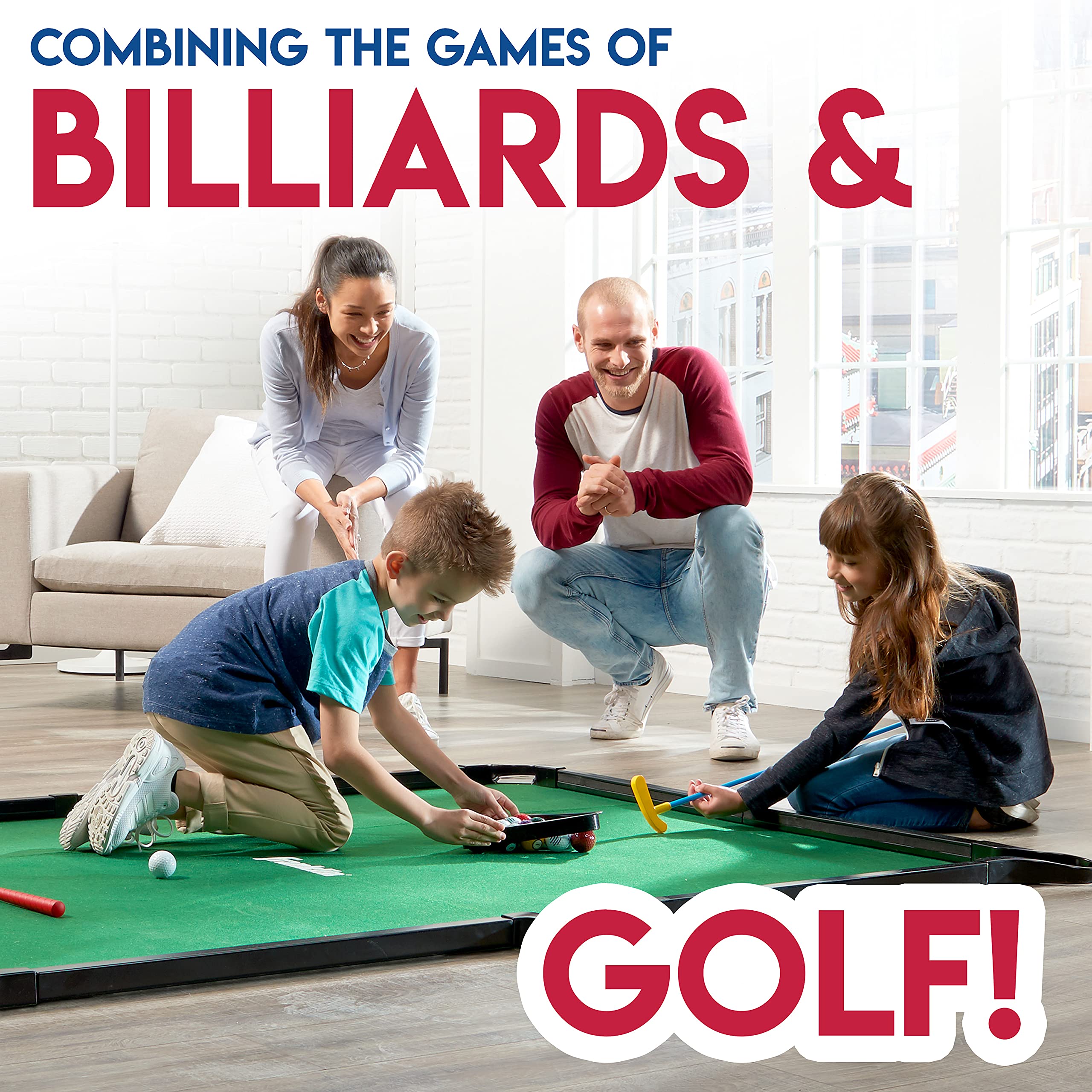 Franklin Sports Billiards Golf Game Set - Fun Indoor Mini Pool & Golf Combo for Kids, Adults & Family Game Night - Perfect for Parties, Gifts & Home Entertainment