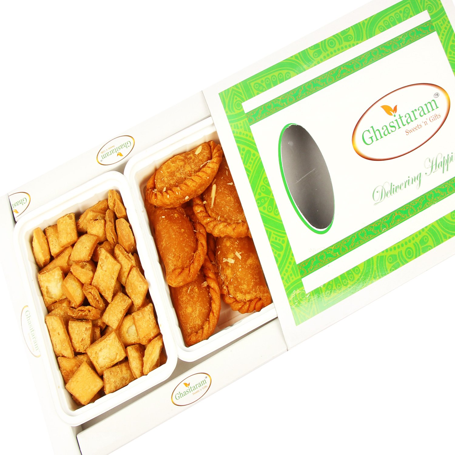 Premium Holi Sweets Gift Hamper - Gujiya & Shakarpara Traditional Indian Treats | Festive Holi Celebration Gifts for Friends & Family | Perfect for Diwali, Rakhi & Indian Festivals