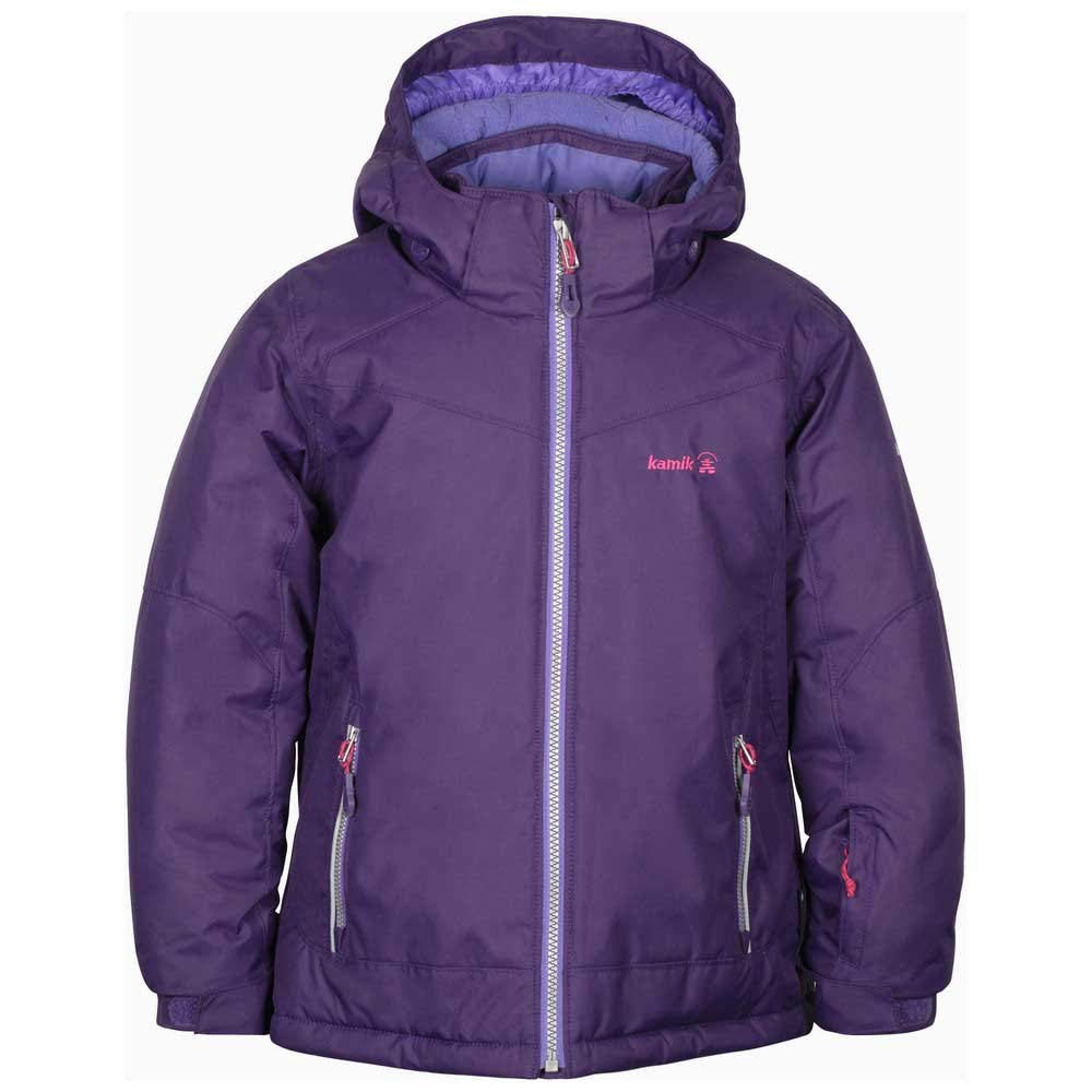 Kamik Kids Aria 2 Waterproof Ski Jacket for Baby Girls - Winter Snow Jacket (Infant/Toddler/Little Kids/Big Kids) | Grape/Raisin Color | Size 12 Big Kids | Perfect for Skiing, Snowboarding & Outdoor Winter Activities