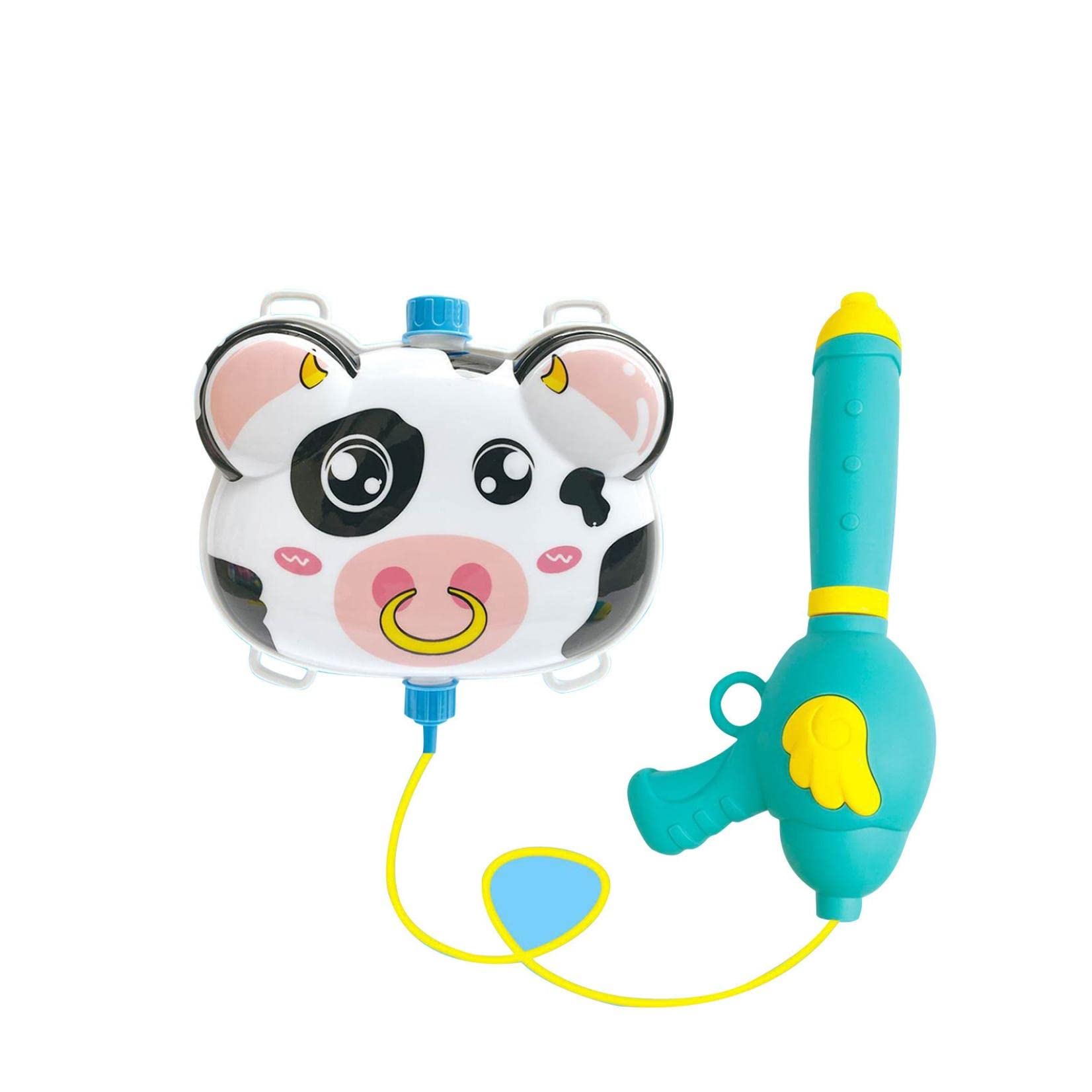 Cartoon Cow Water Gun Backpack Kit for Kids - Adjustable Straps, Water Tank & Powerful Water Blaster - Perfect for Summer Outdoor Play, Pool Parties & Beach Water Fights (Squirt Gun Toy)