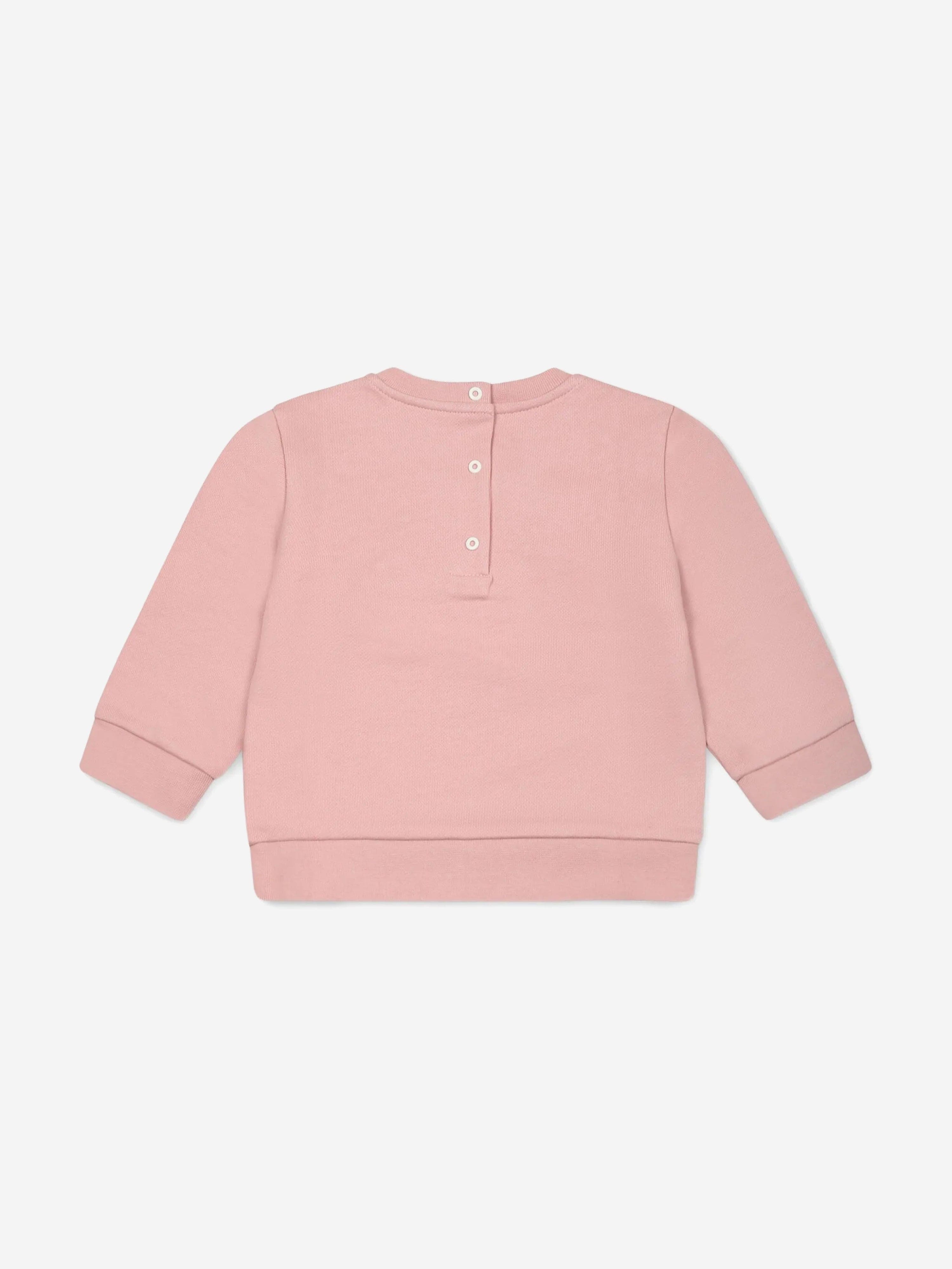 Pink Baby Girls Logo Sweatshirt - Cute & Comfortable Pullover for Toddler Girls - Perfect for Playdates, Daycare & Family Outings