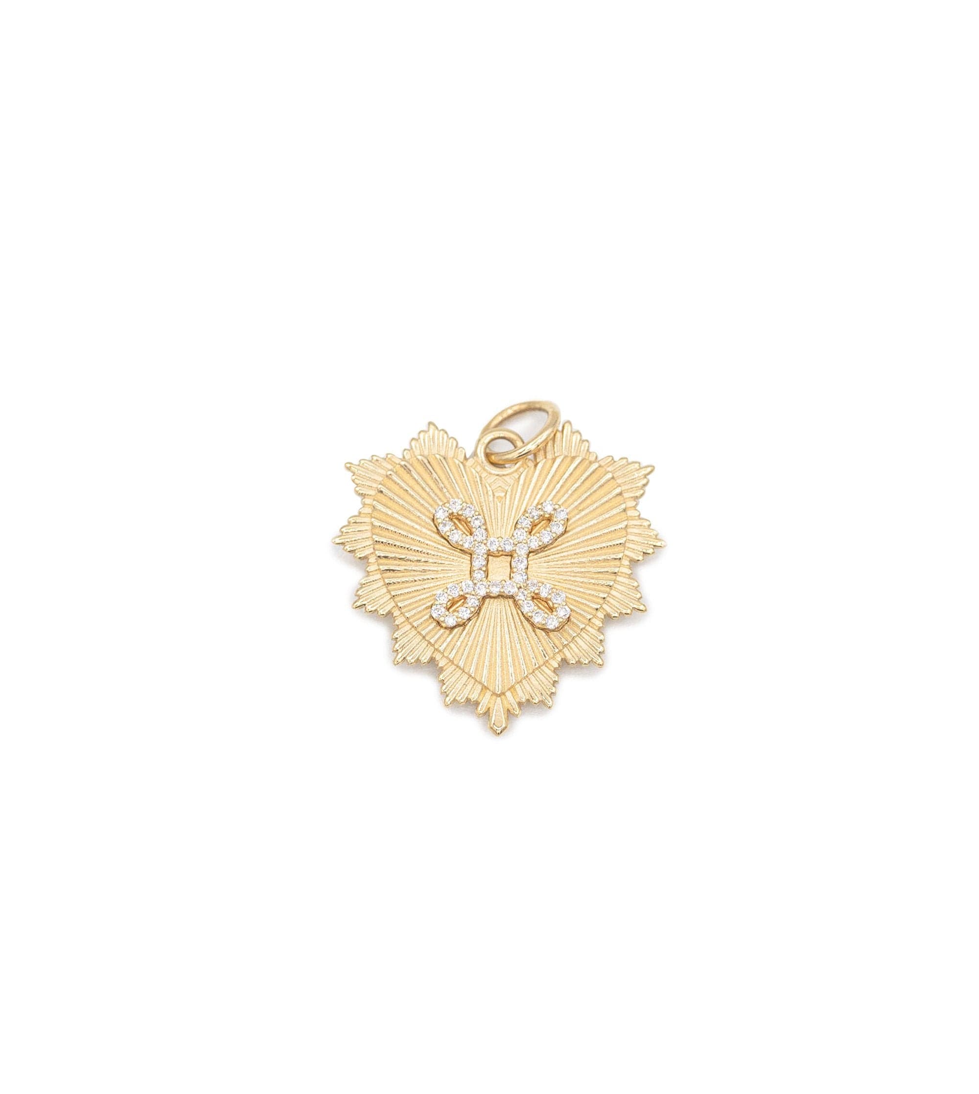 Radiating Heart Pendant Necklace - Medium Size Silver Medallion for Women | Perfect for Valentine's Day Gifts, Anniversary Presents & Everyday Elegance