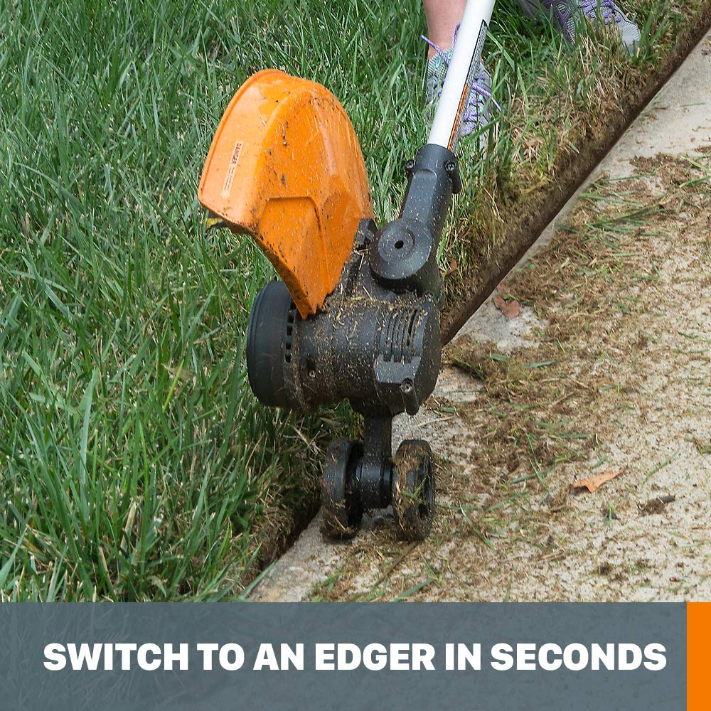 Worx 40V Cordless String Trimmer & Edger - WG184 Electric Weed Wacker with 2 Batteries & Charger, 13